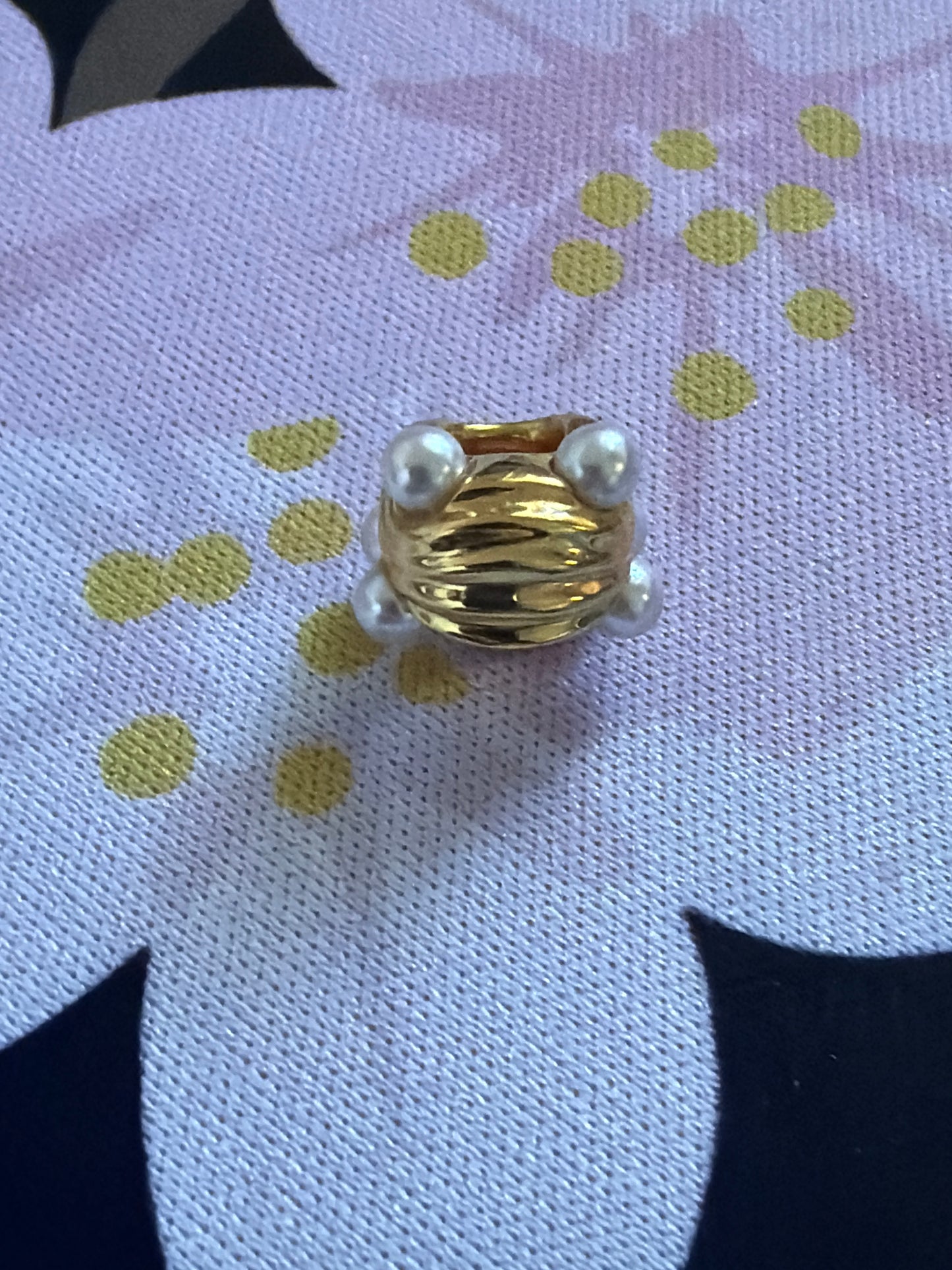 Genuine Pandora Gold Plated Abstract Waves Charm