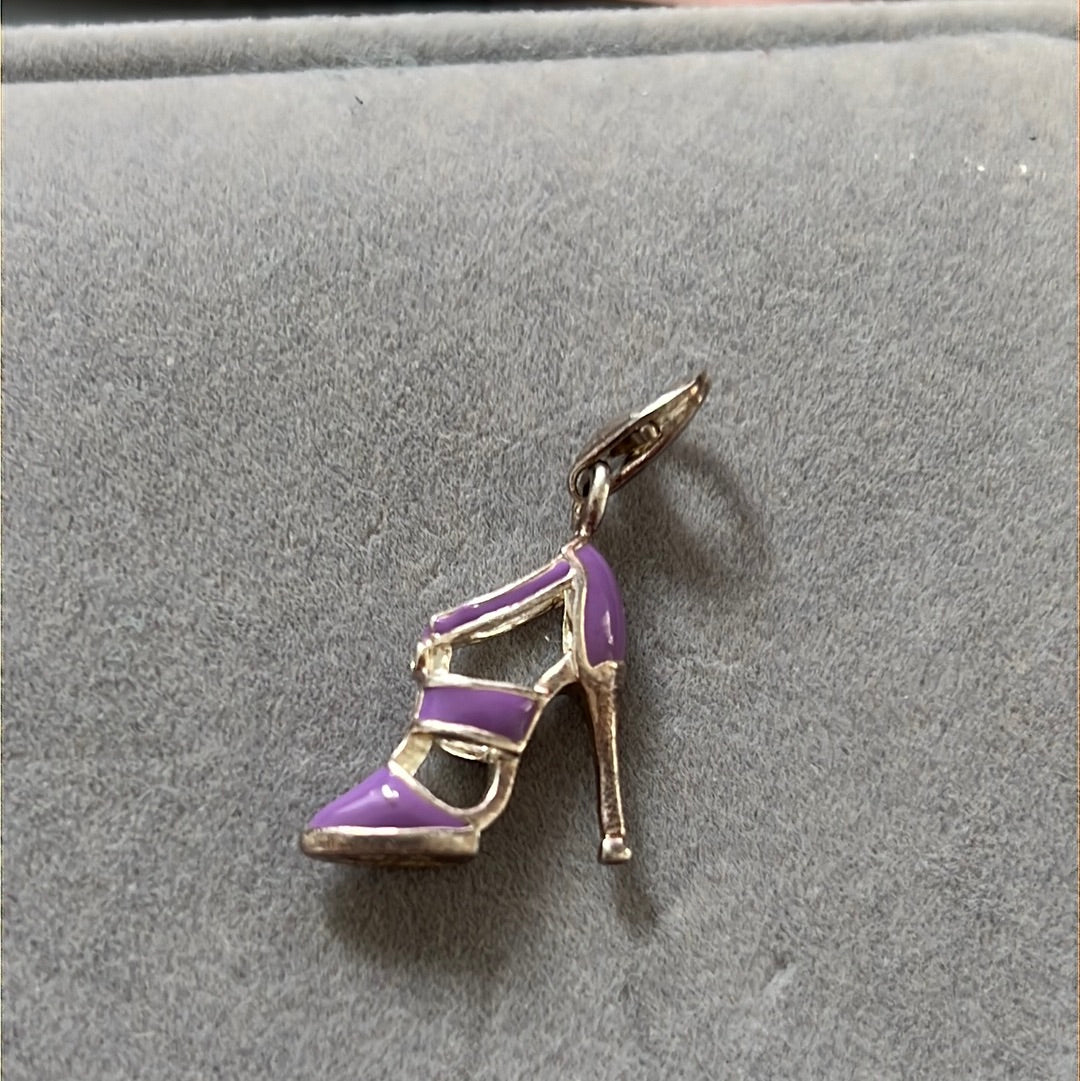 Genuine Thomas Sabo Purple Enamel Shoe High Heel Dangle Charm
