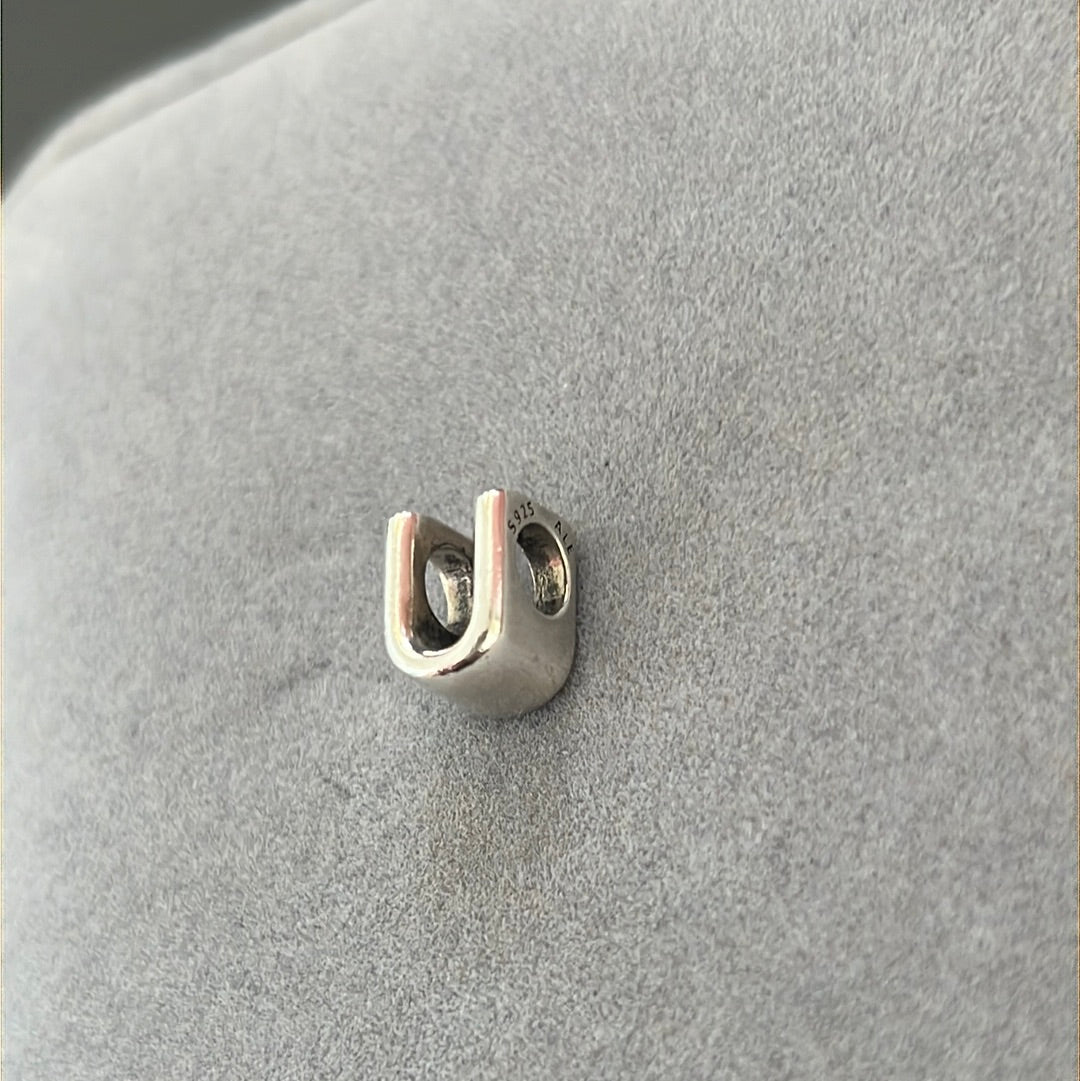 Genuine Pandora Letter Charm With Hearts U