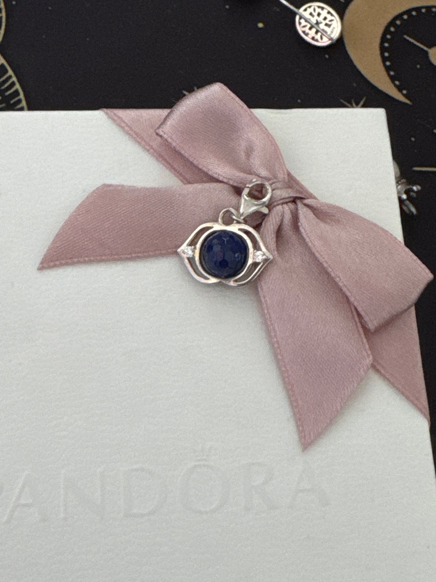 Genuine Thomas Sabo Blue Lotus CZ Clip Charm