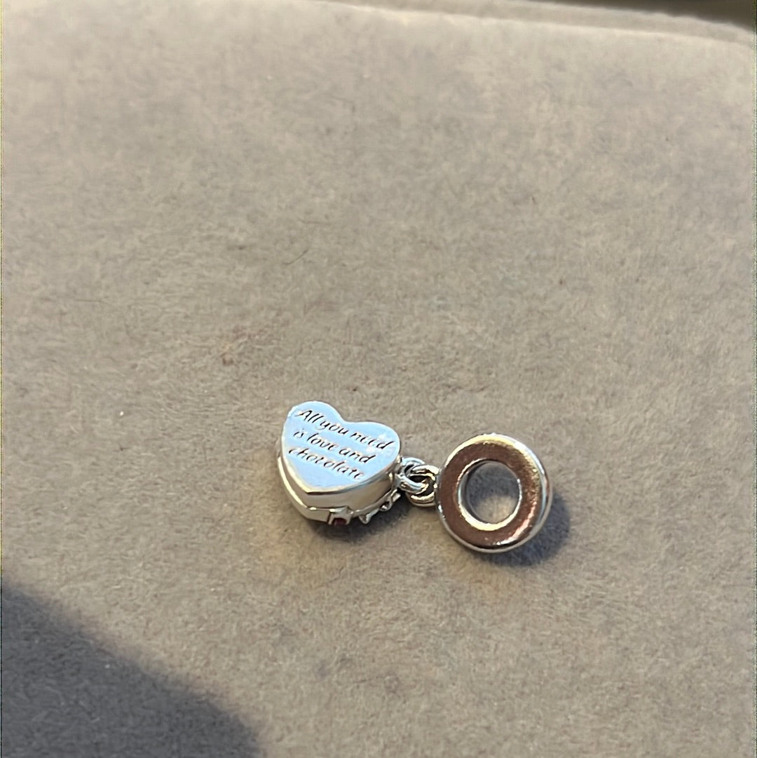 Genuine Pandora Box of Chocolates Heart Dangle Charm Gift Charm