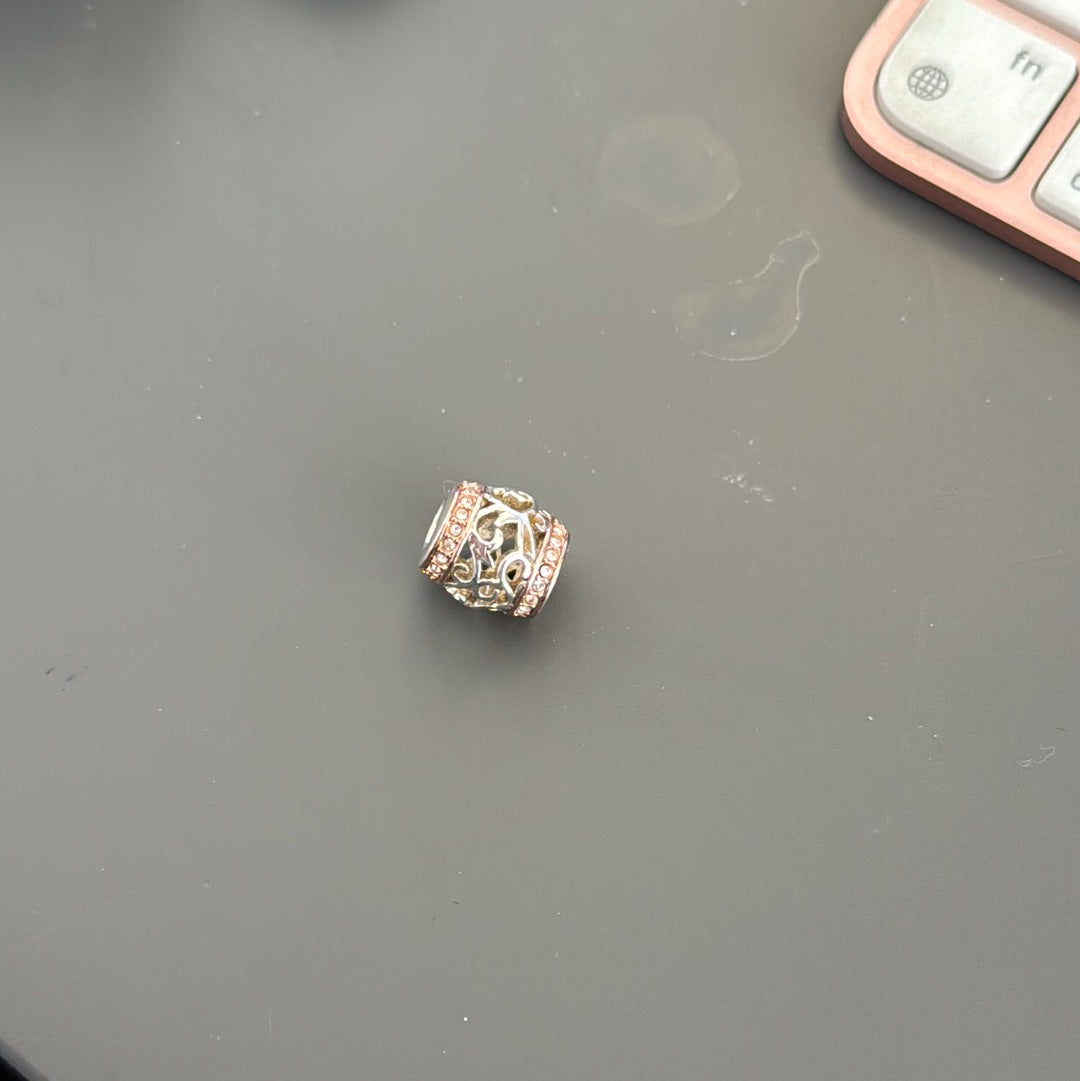 Genuine Chamilia Gold Pave Openwork Filigree Charm