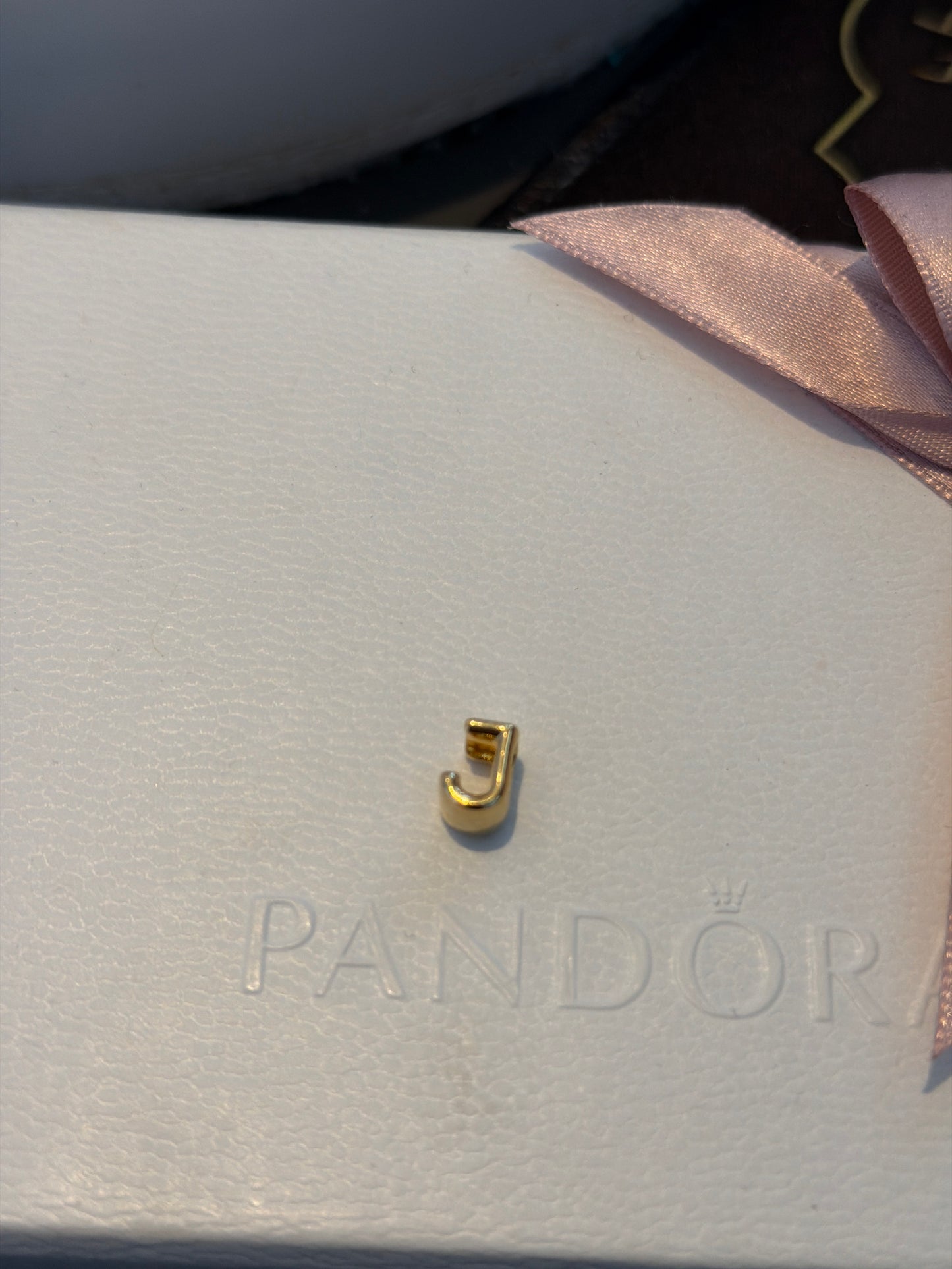 Genuine Pandora Shine Gold Initial Letter J Charm