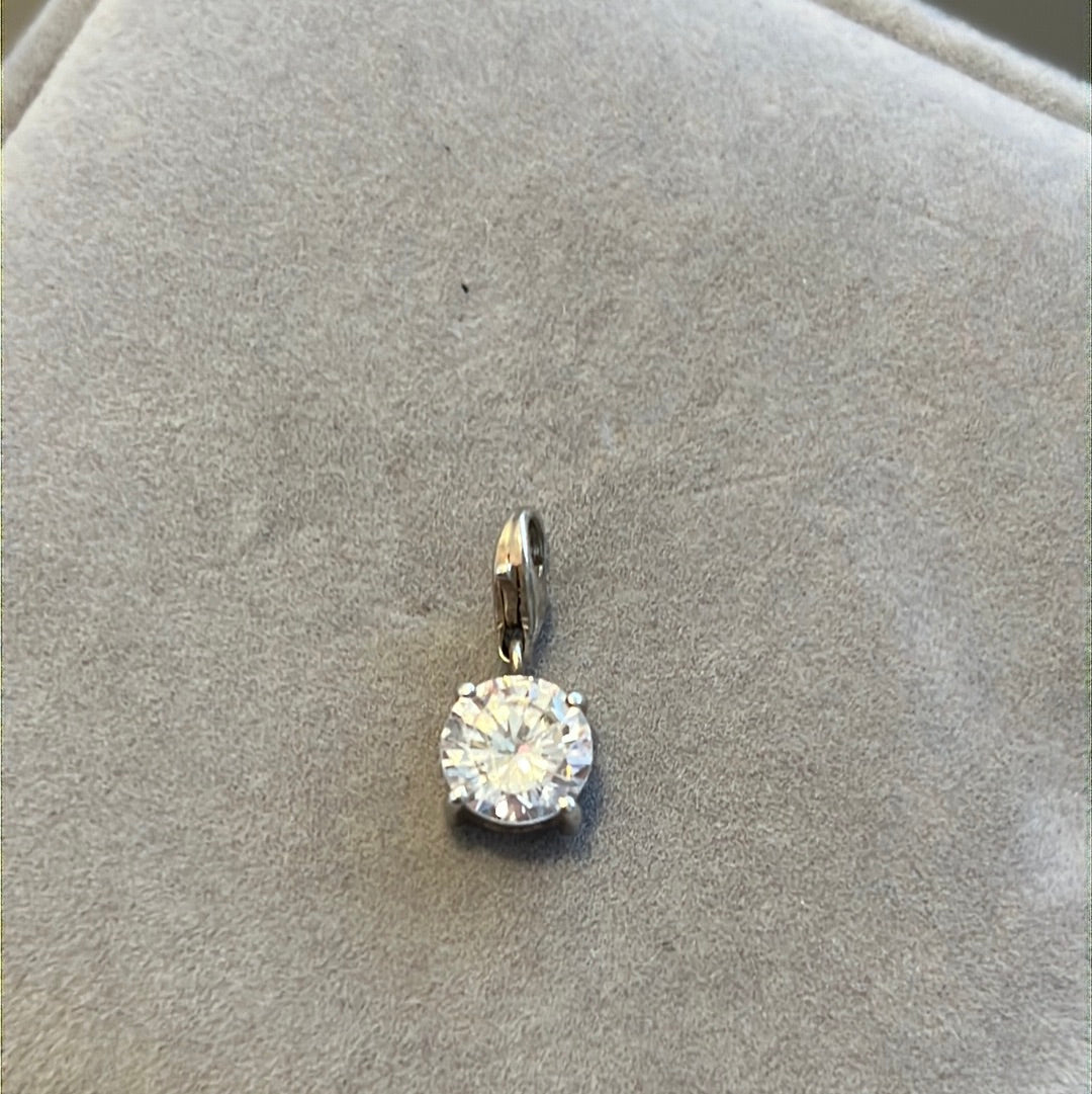 Genuine Thomas Sabo Sterling Silver Dangle Clear CZ Charm