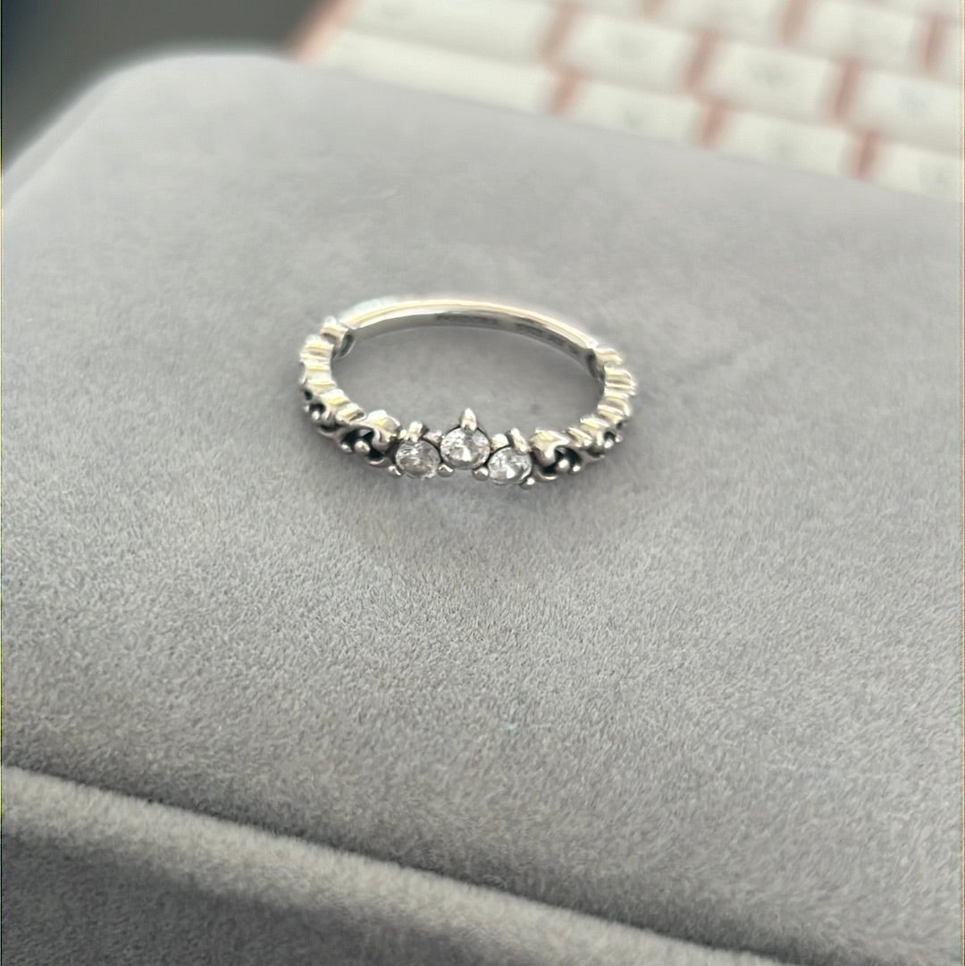 Genuine Pandora Regal Swirl Tiara Ring Size 60 Choose Metal