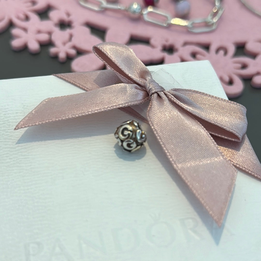 Genuine Pandora Two Tone Letter G Initial Retired