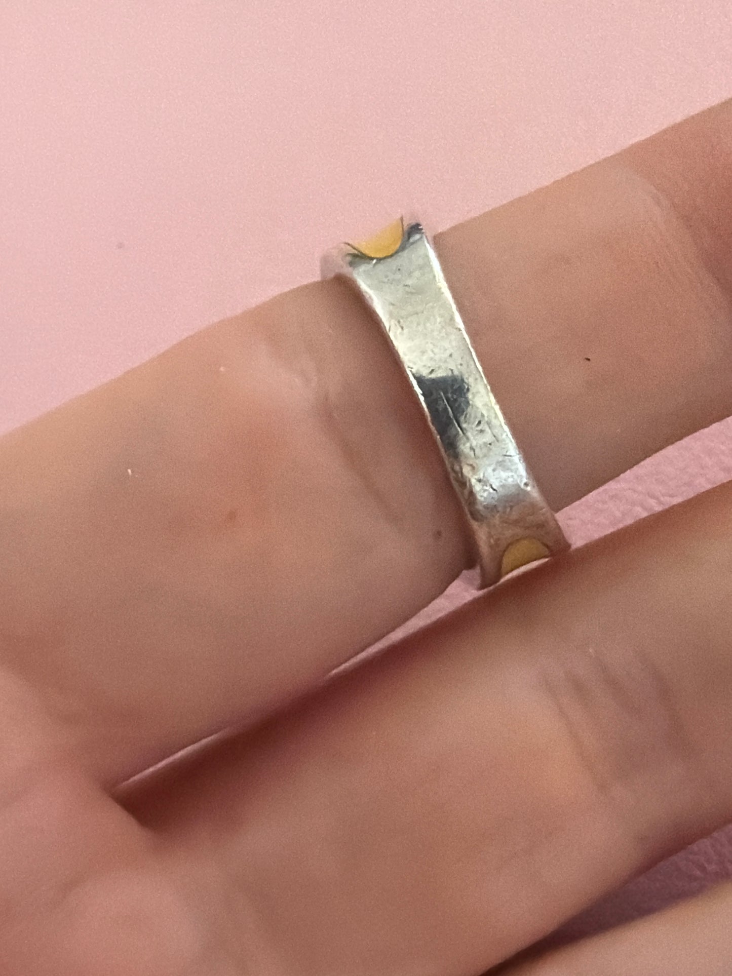 Genuine Pandora Black Spinel and Enamel HTF Ring 53