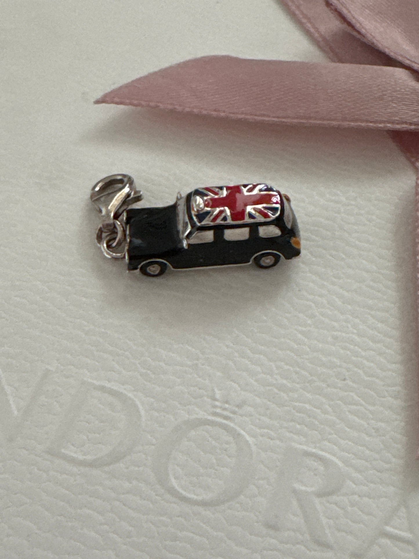Genuine Thomas Sabo Enamel London Black Cab Taxi Dangle Charm