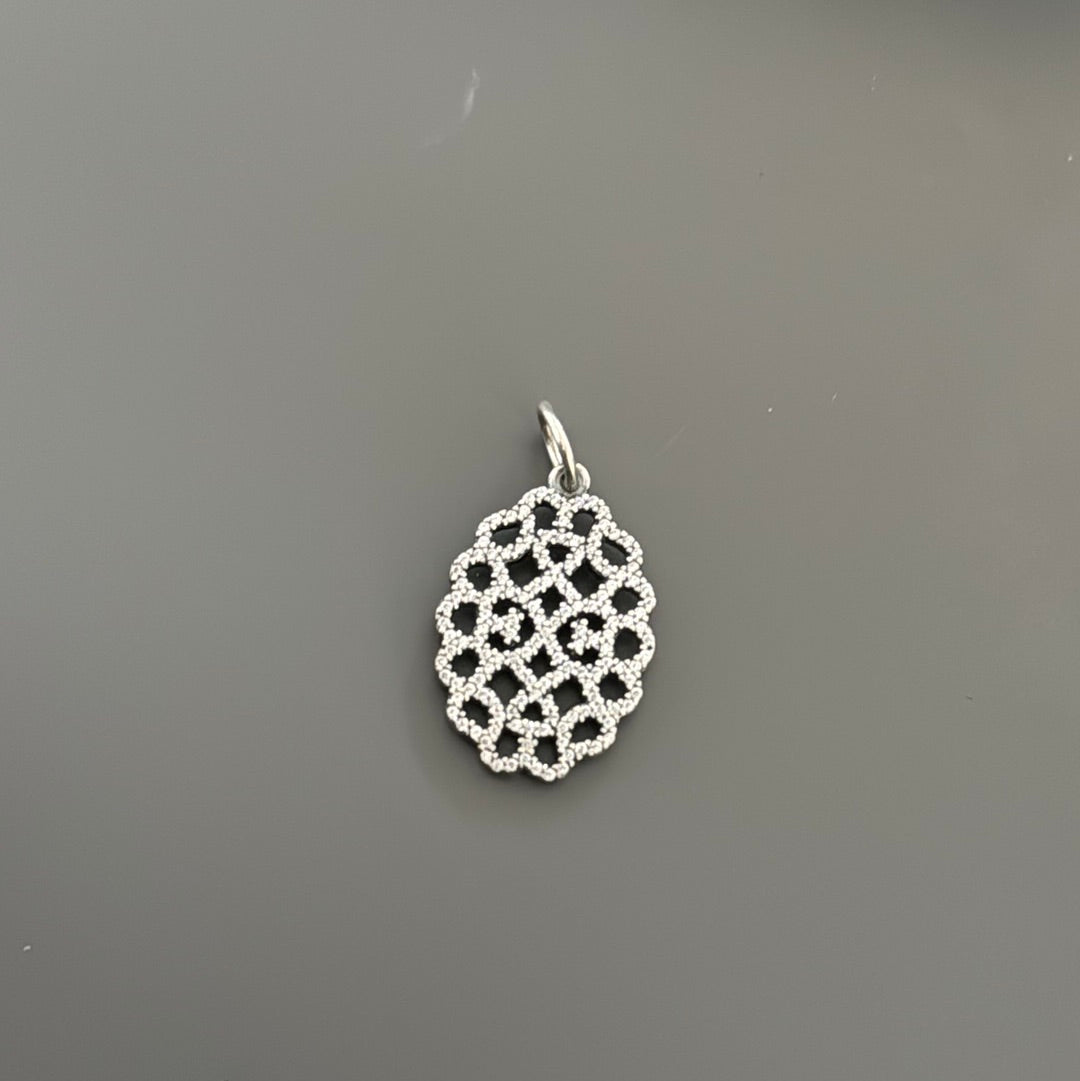 Genuine Pandora Sparkling Open Lace Pendant RARE