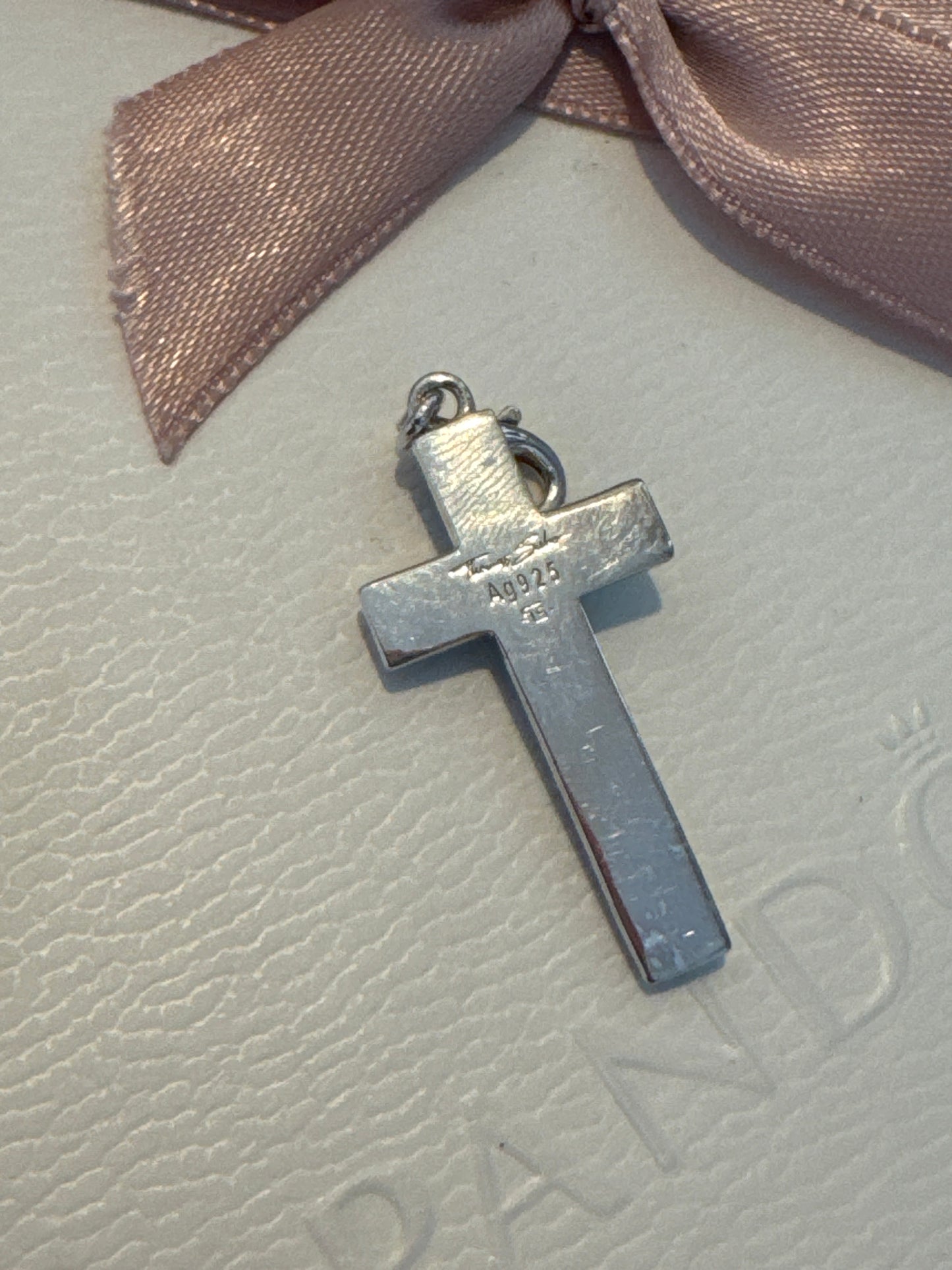 Genuine Thomas Sabo Large Turquoise Teal Cross Dangle Charm