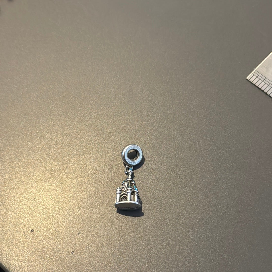 Genuine Pandora Disneyland Paris Parks Enamel Castle Dangle Charm