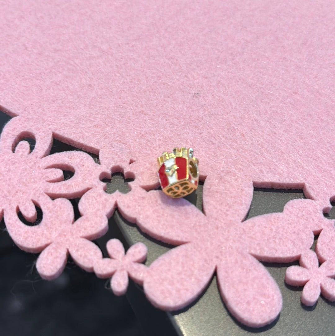 Genuine Gnoce Gold Pave Fries Food Charm