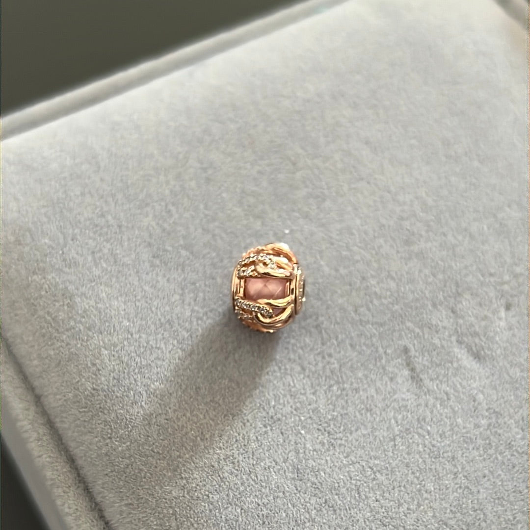 Genuine Pandora Essence Rose Gold Bonds of Love Charm