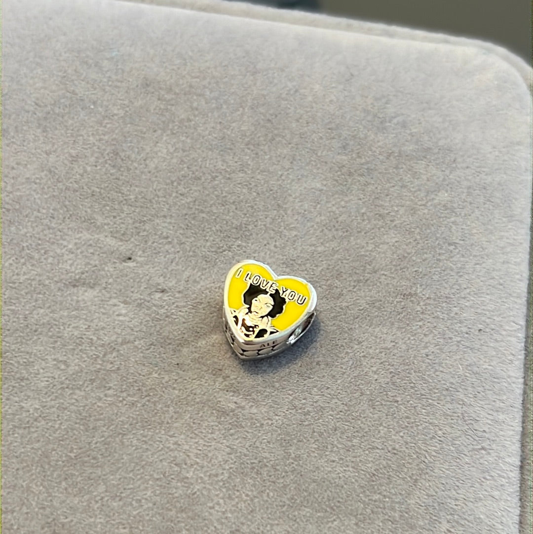 Genuine Pandora Disney Star Wars Enamel Heart Hans Solo Layla I Love You Charm