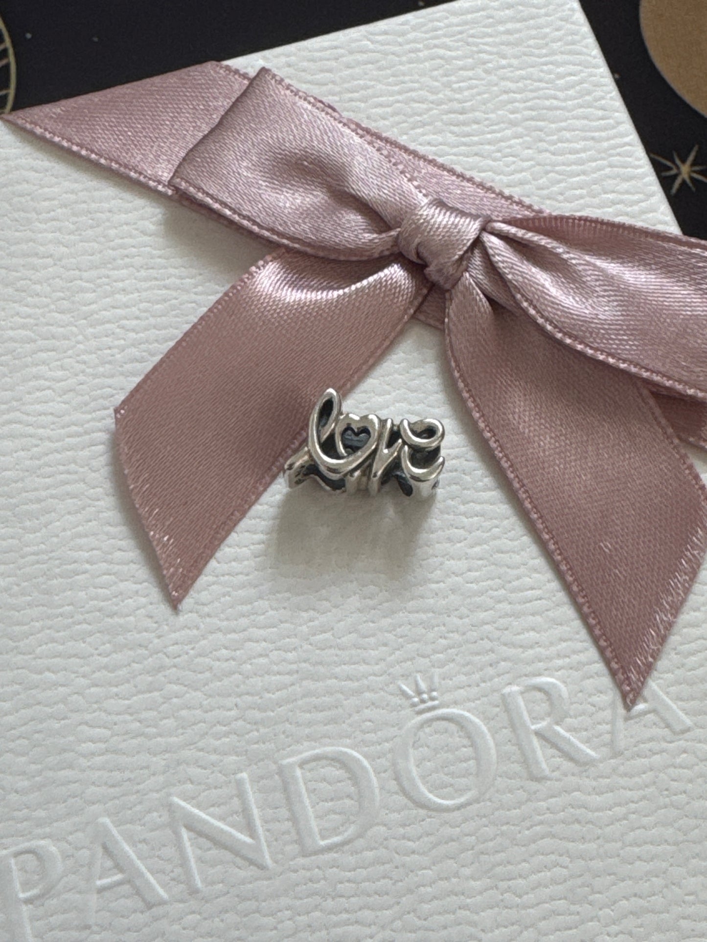 Genuine Pandora Love Word Handwritten Charm Gift