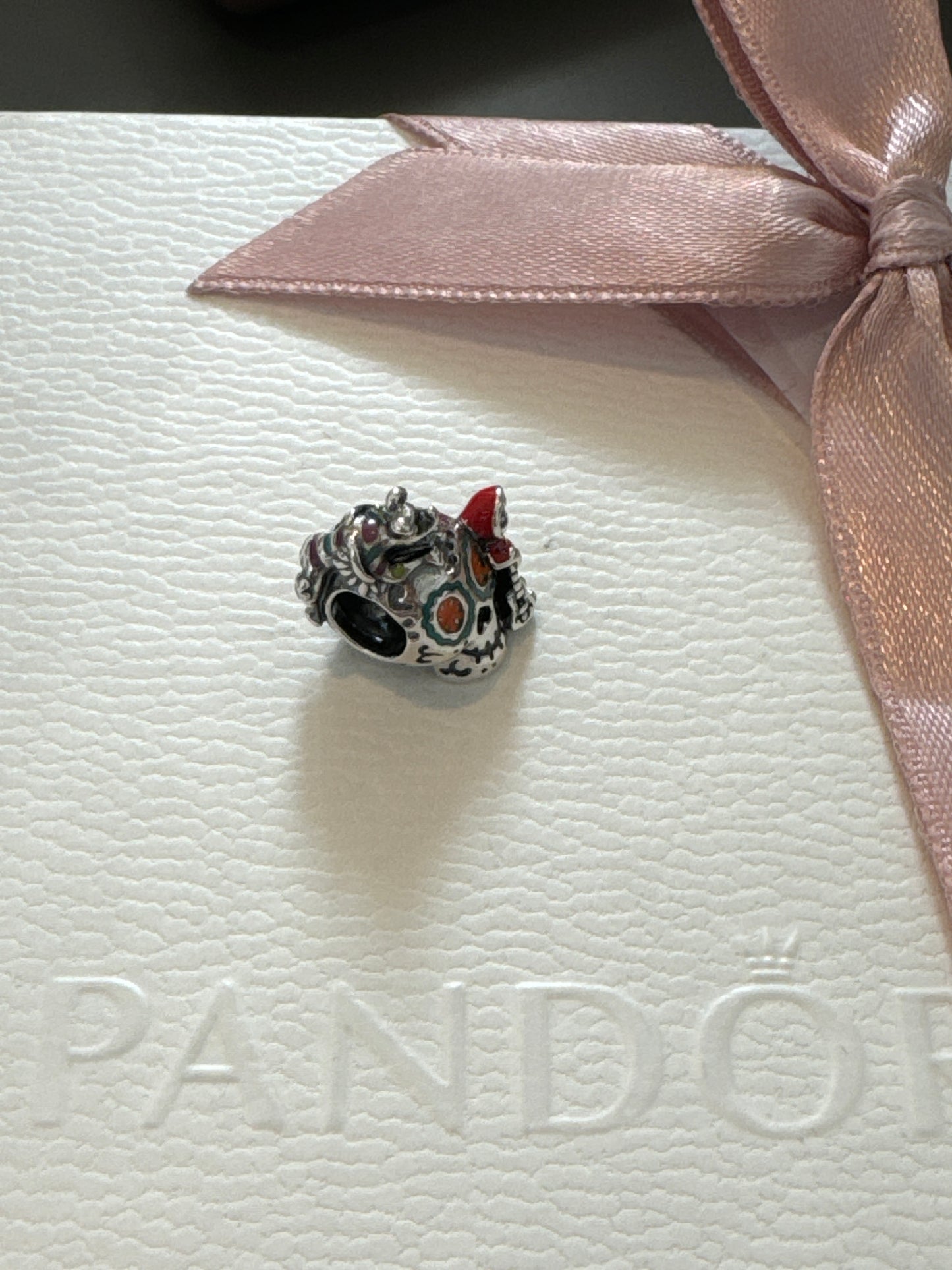 Genuine Pandora Disney Pixar Coco Miguel & Dante Skull Glow-in-the-dark Charm