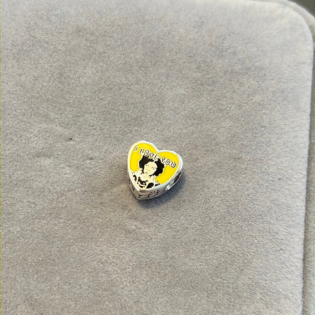 Genuine Pandora Disney Star Wars Enamel Heart Hans Solo Layla I Love You Charm