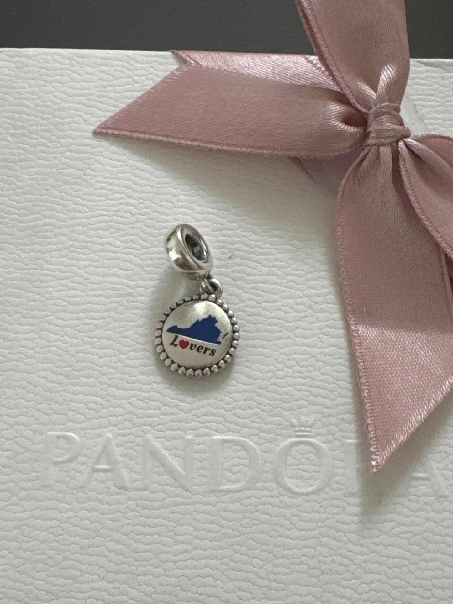 Genuine Pandora Exclusive Virginia Lovers Enamel Travel Dangle Charm