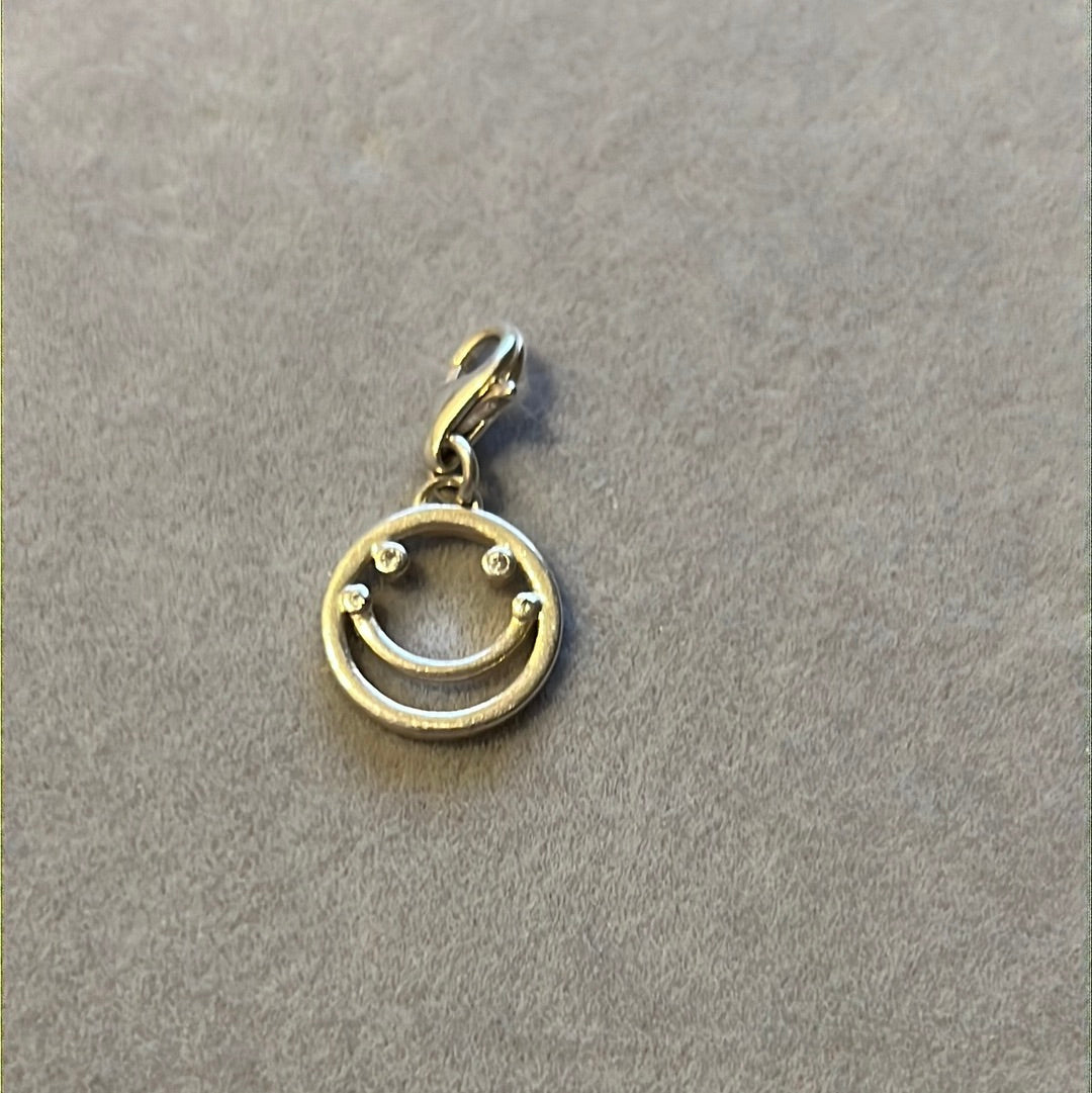 Genuine Thomas Sabo CZ Smiley Face Clip Charm