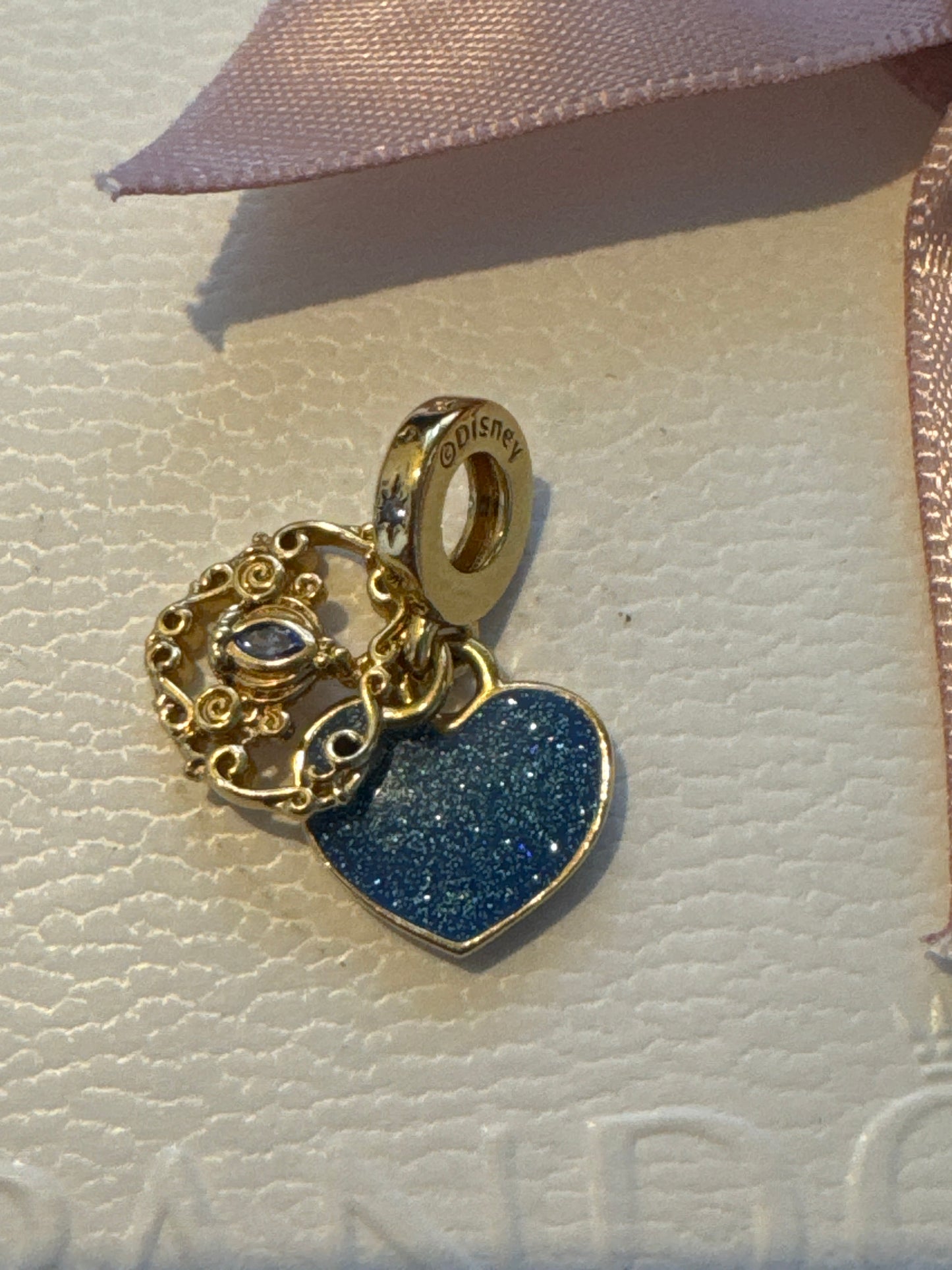 Genuine Pandora Disney Cinderella Carriage & Double Dangle Charm