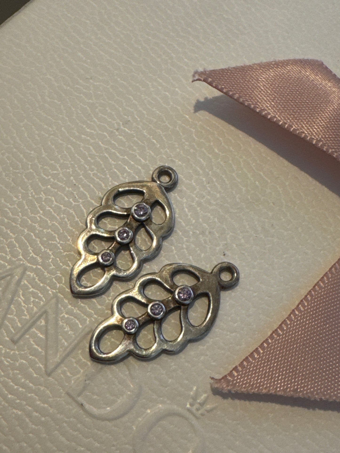 Genuine Pandora Dazzling Dangling Leaf CZ Compose Earrings
