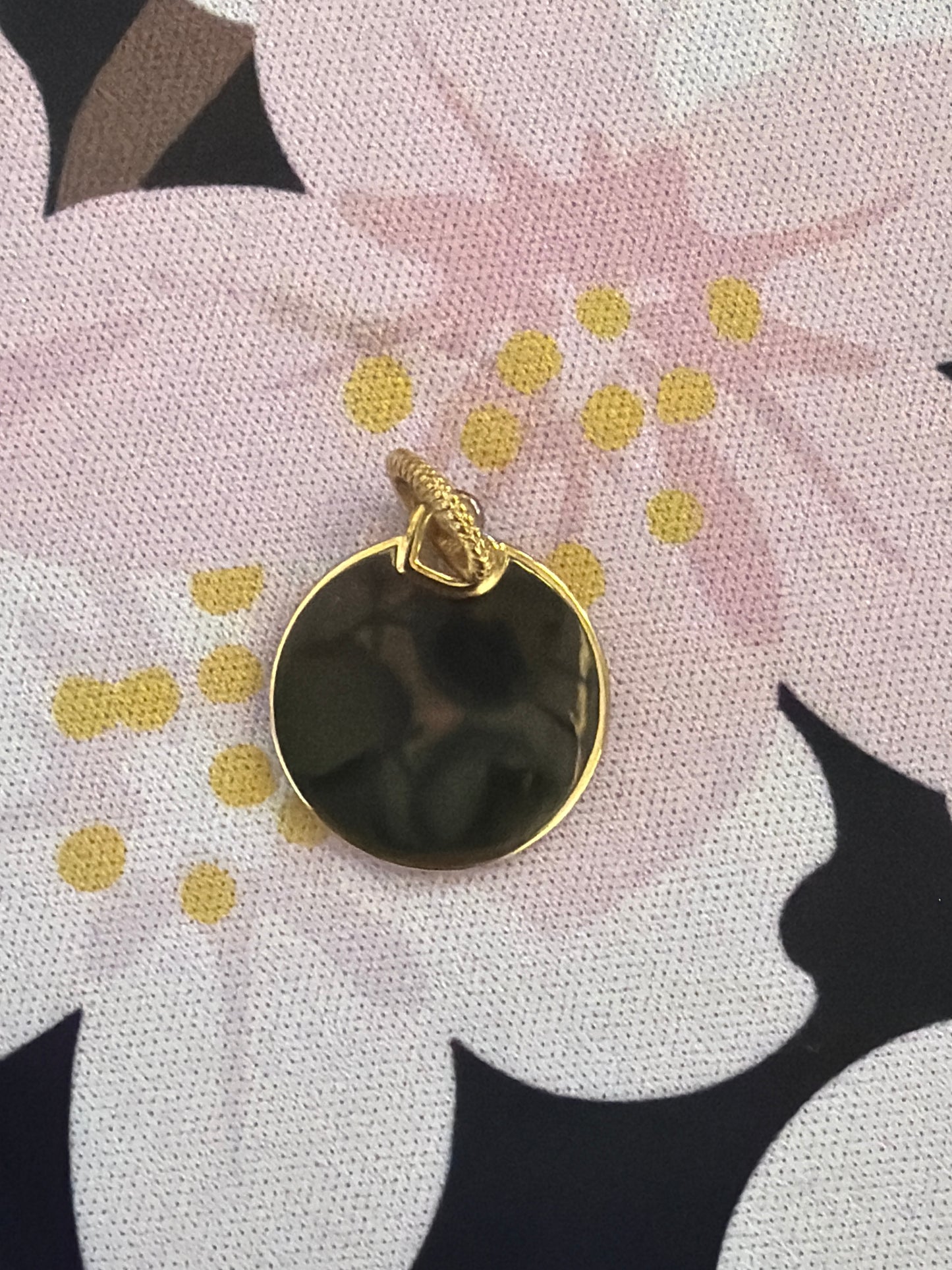 Genuine Pandora Me Shine Gold Engravable Medallion Dangle Charm