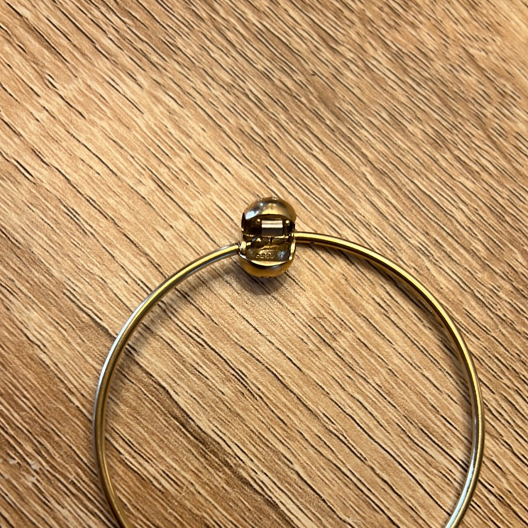 Genuine Pandora RARE HTF Solid Gold 14K Essence Bangle 17.5cm