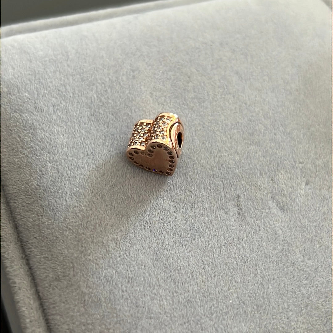 Genuine Pandora Essence Rose Gold Dedication HTF RARE Charm