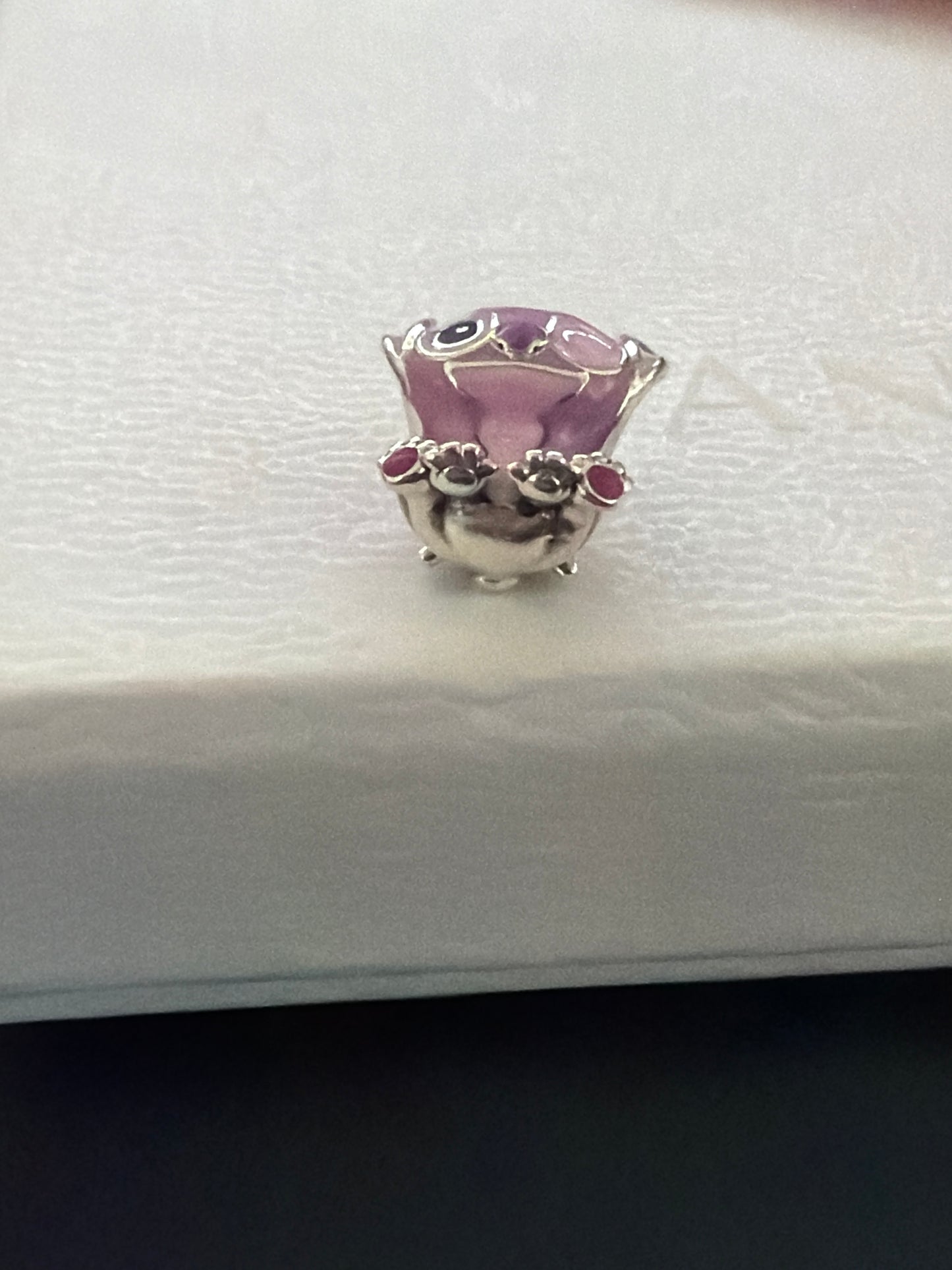 Genuine Pandora Disney Pink Stitch Angel Charm Enamel Ohana
