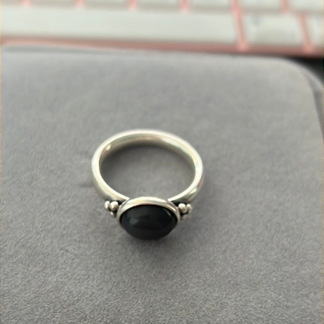 Genuine Pandora Grey Moonstone Hyper Rare HTF Ring 54