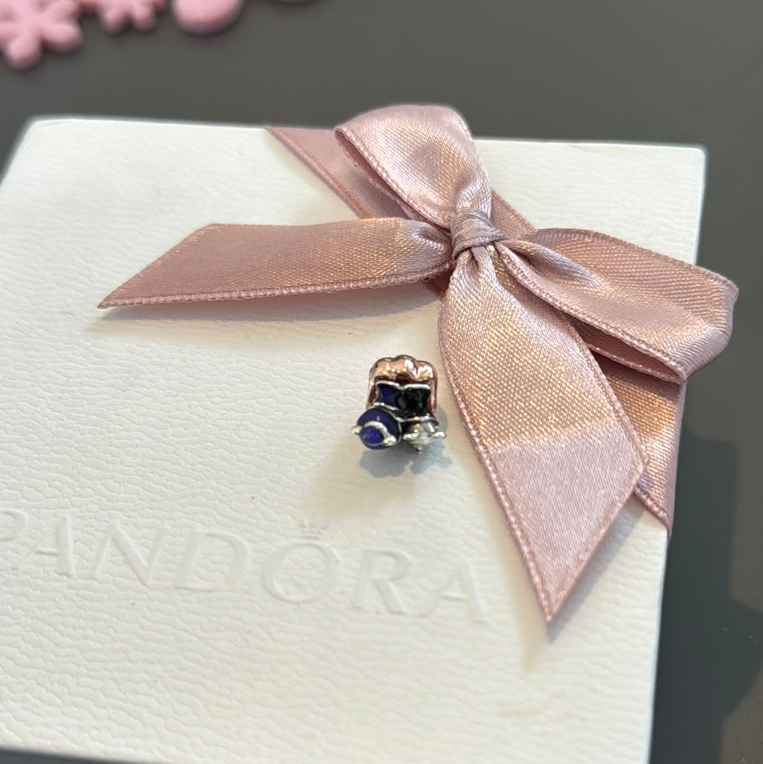 Genuine Pandora Disney Glow in the Dark Mickey and Minnie Halloween Pumpkin Charm