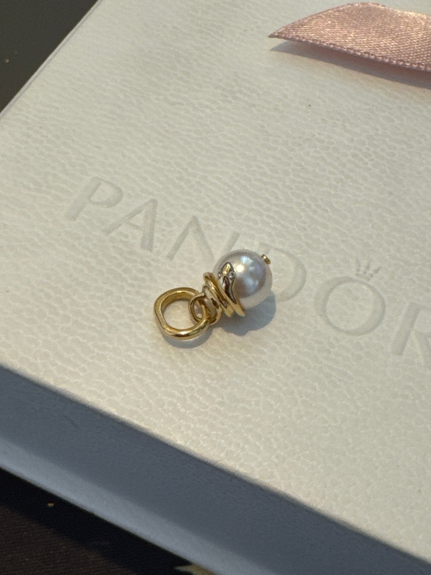 Genuine Pandora Me Micro Snake Shine Gold Dangle Charm