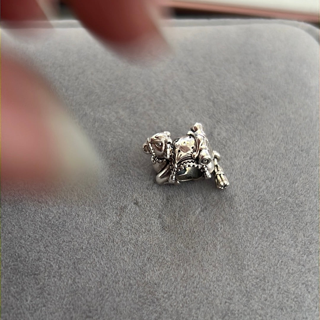 Genuine Pandora Rare Camel Animal Travel Egypt Charm With Dangle Tassle