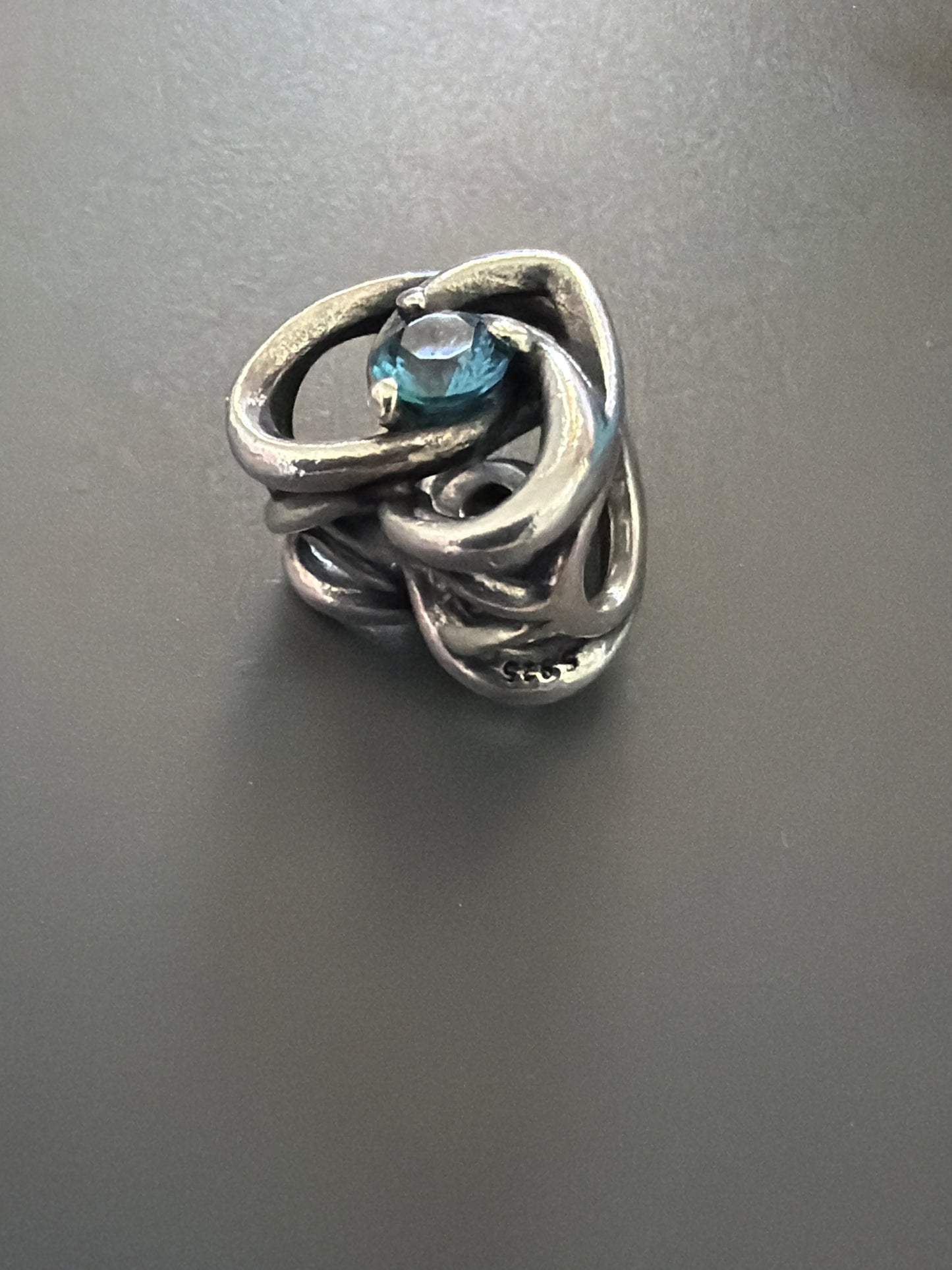 Genuine Pandora Light Blue Entwined Hearts Charm