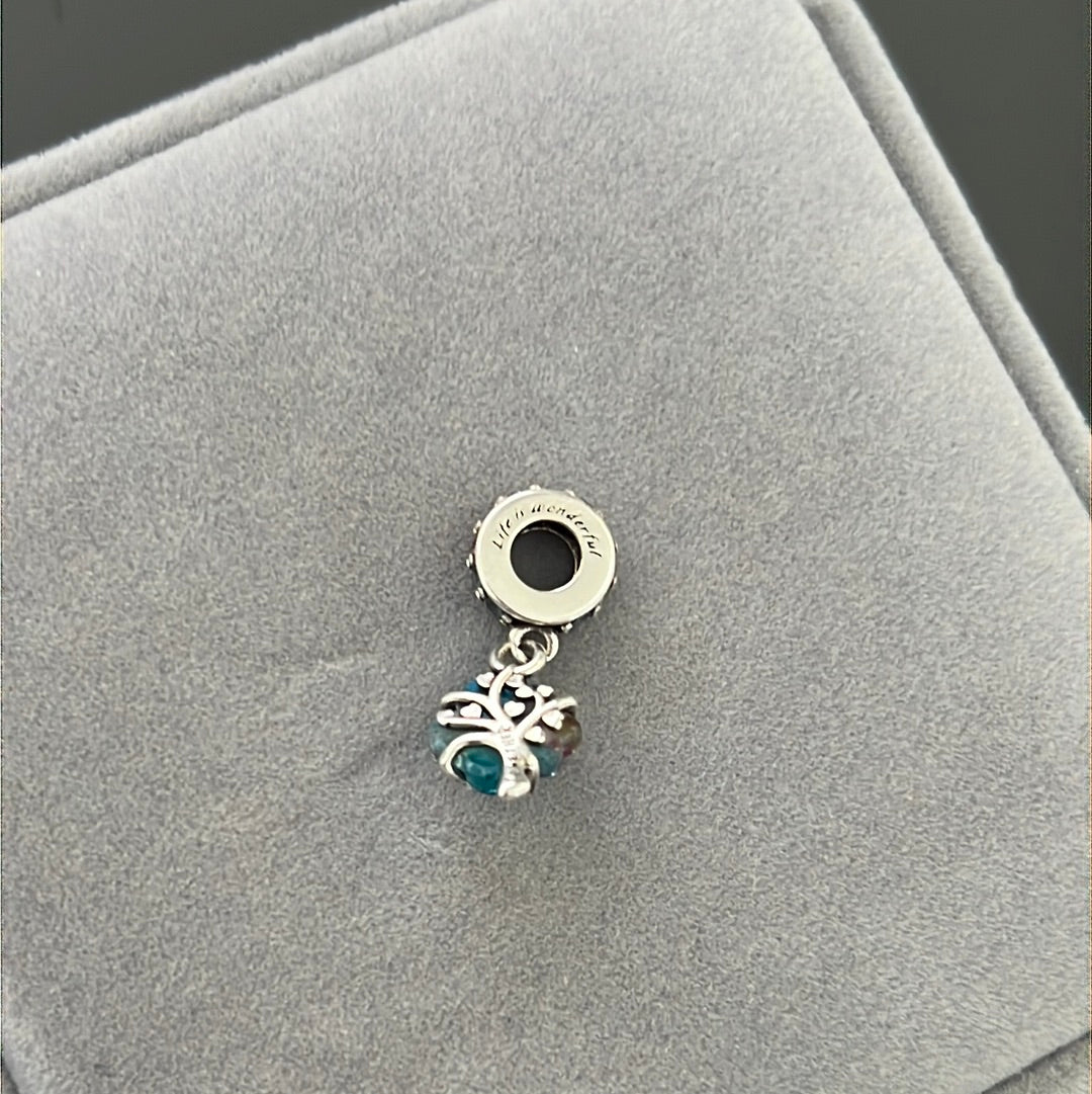 Genuine Pandora Family Tree Rainbow Murano Dangle Charm