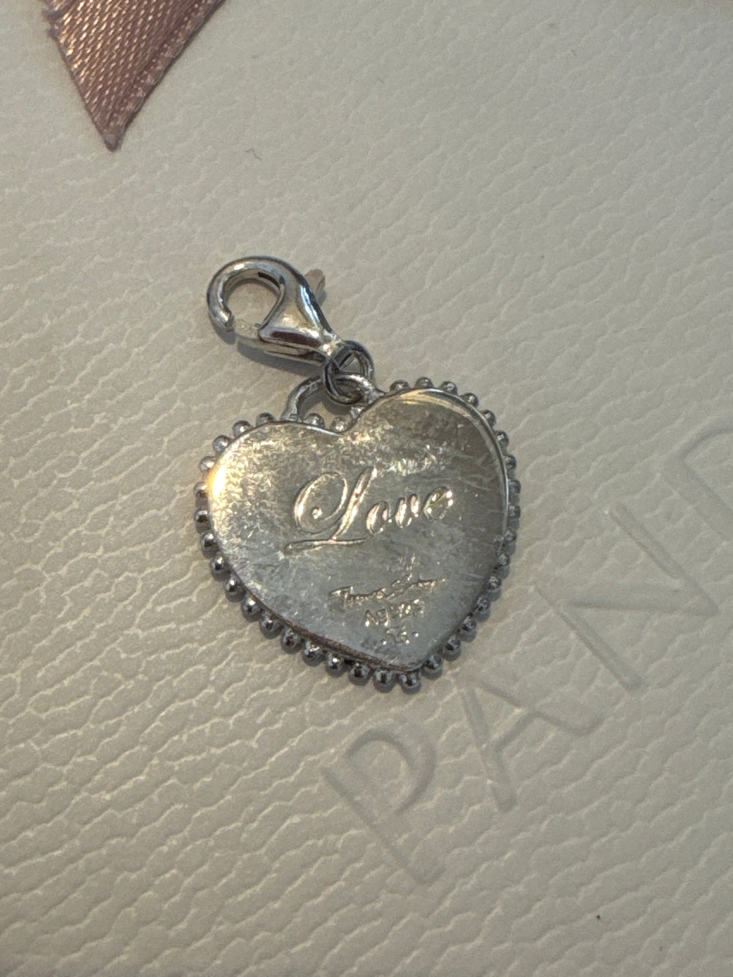 Genuine Thomas Sabo Large Turquoise Teal Beaded Heart Dangle Charm