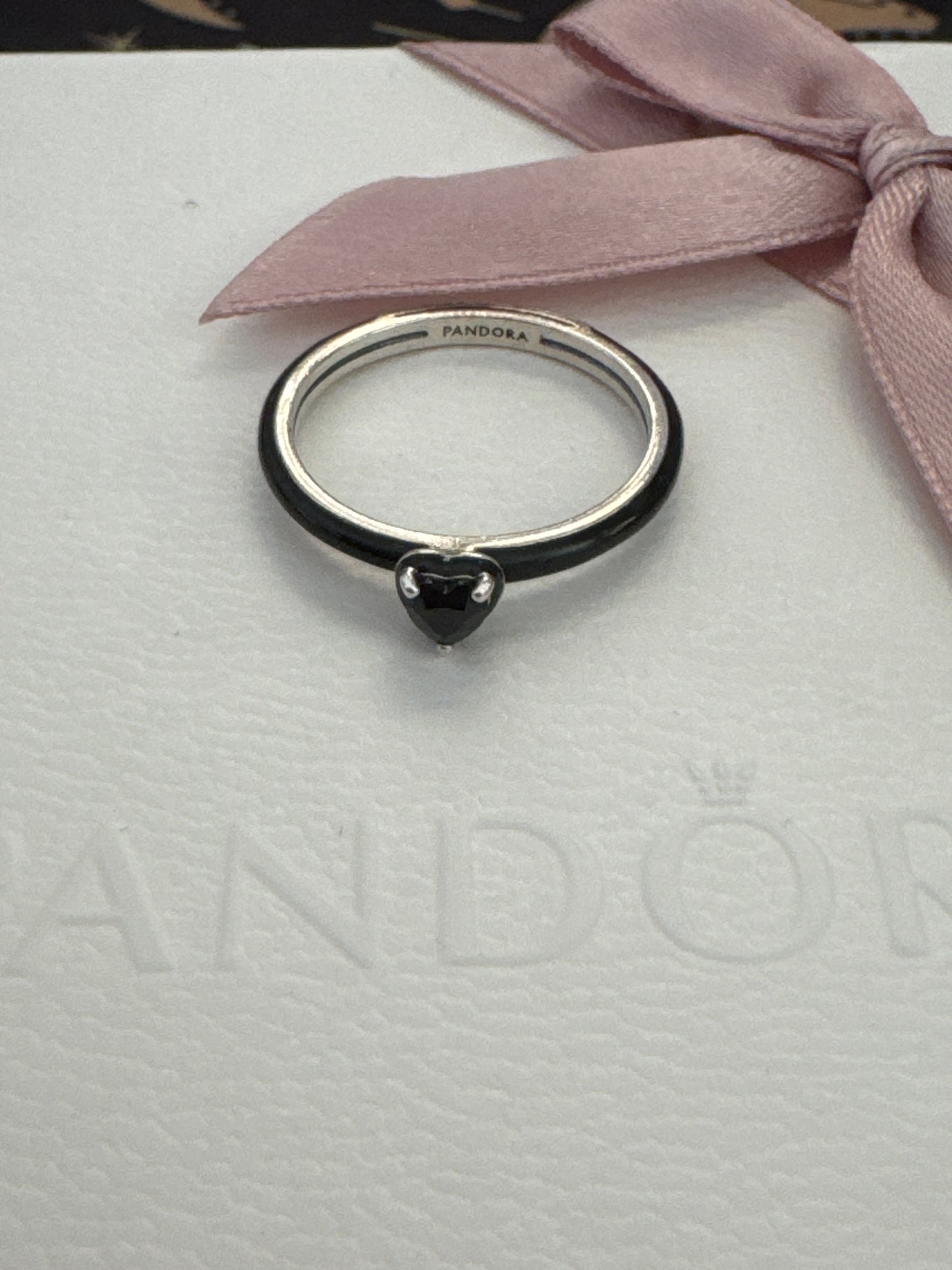 Genuine Pandora ME Black Chakra Heart Ring 52