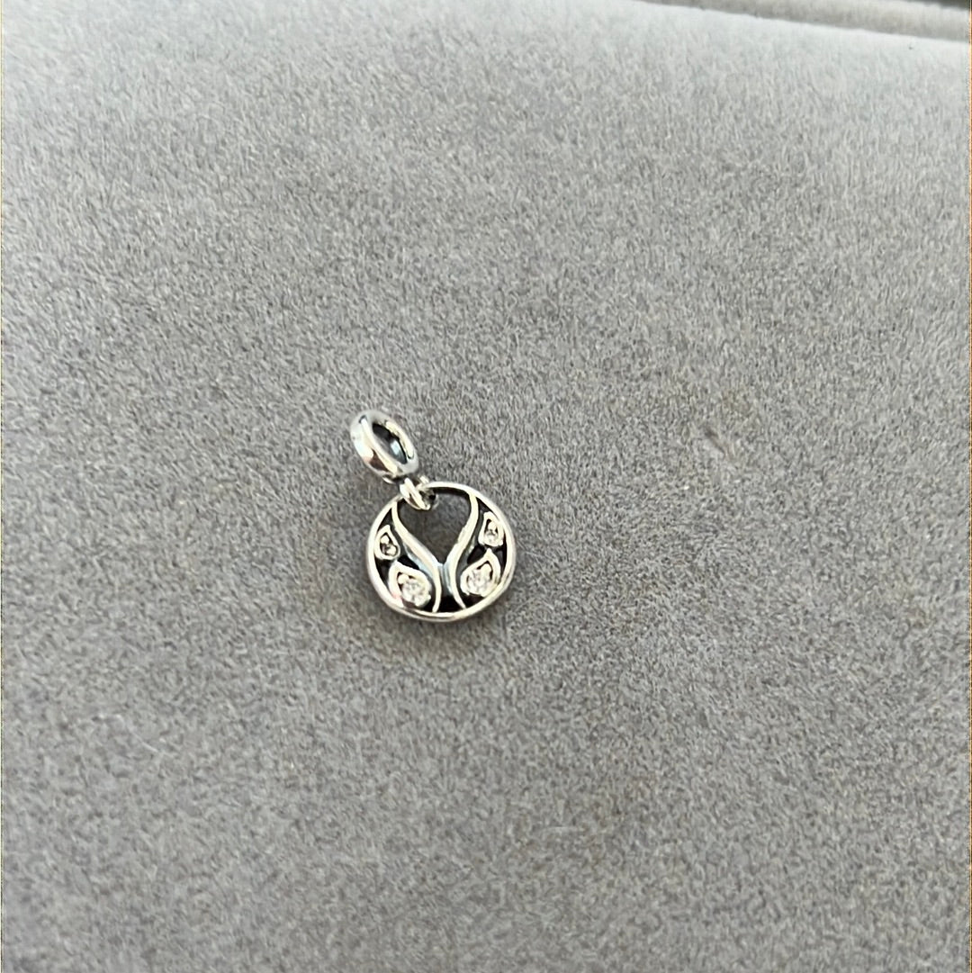 Genuine Pandora Essence Me Dangle Tiny Pave Medallion Love Charm