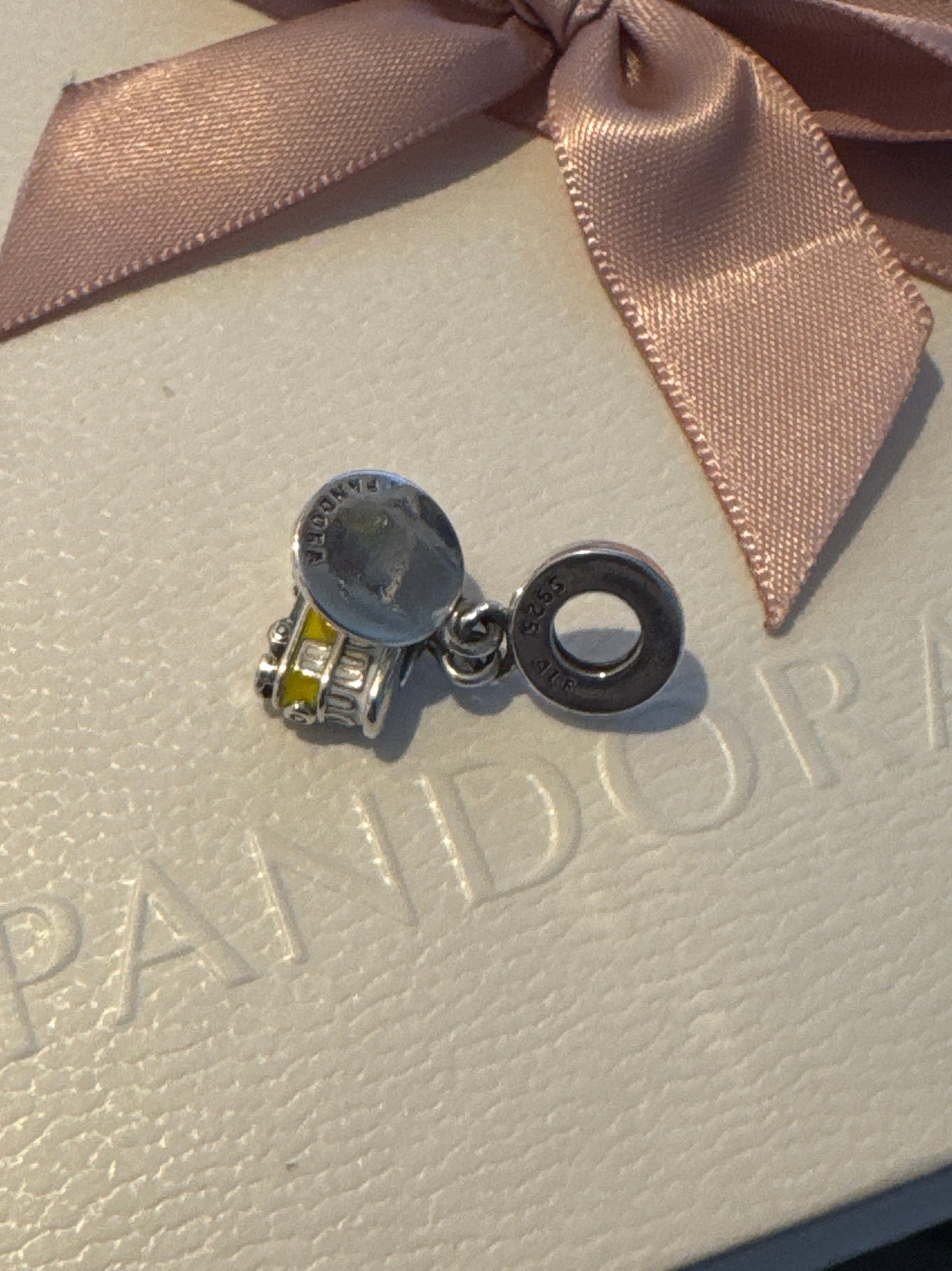 Genuine Pandora Lisbon Enamel Tram Travel Dangle Charm