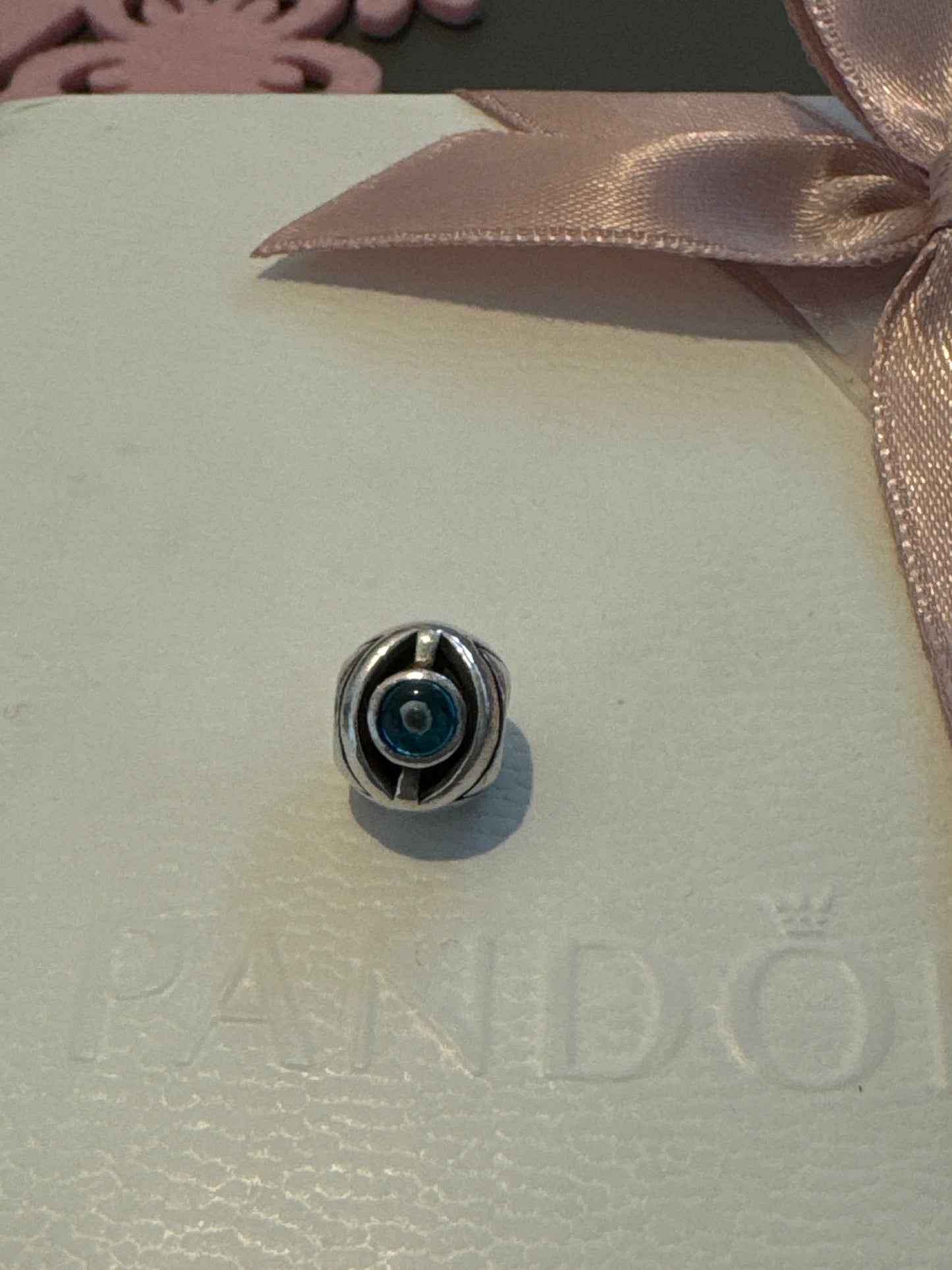 Sterling Silver Evil/ Lucky Eye Enamel Charm