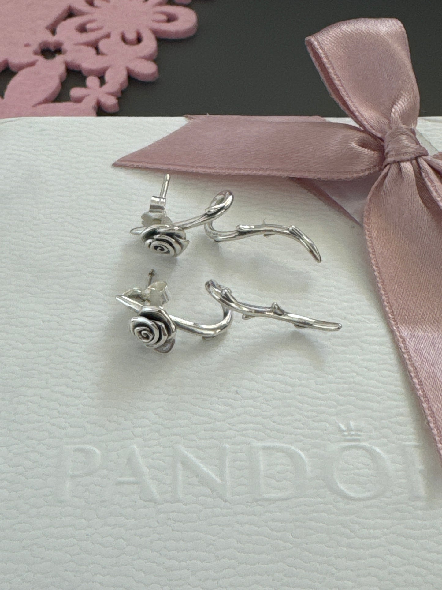 Genuine Pandora Rose in Bloom Dangle Earrings