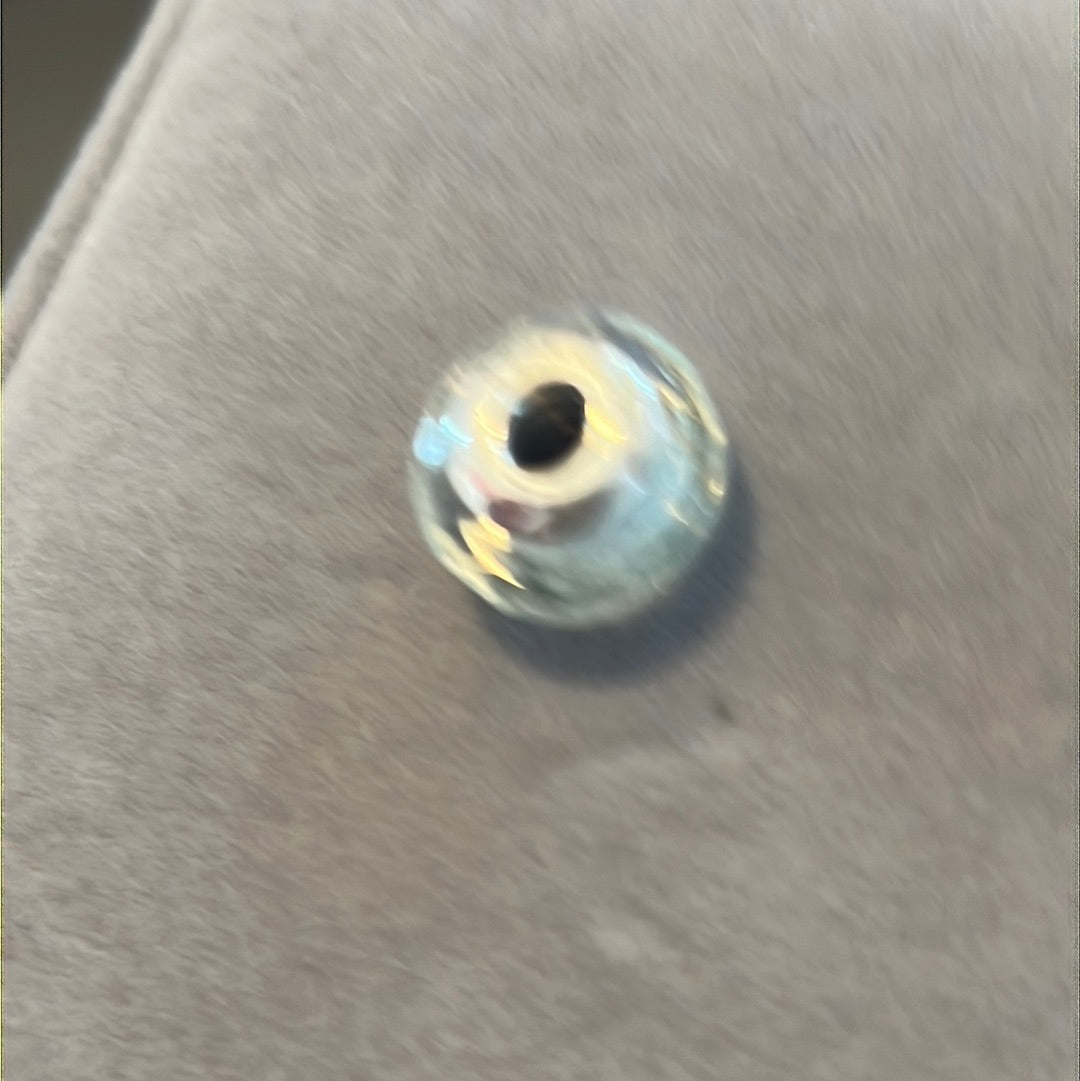 Genuine Pandora Baby Blue Faceted Murano With Glitter Fleck