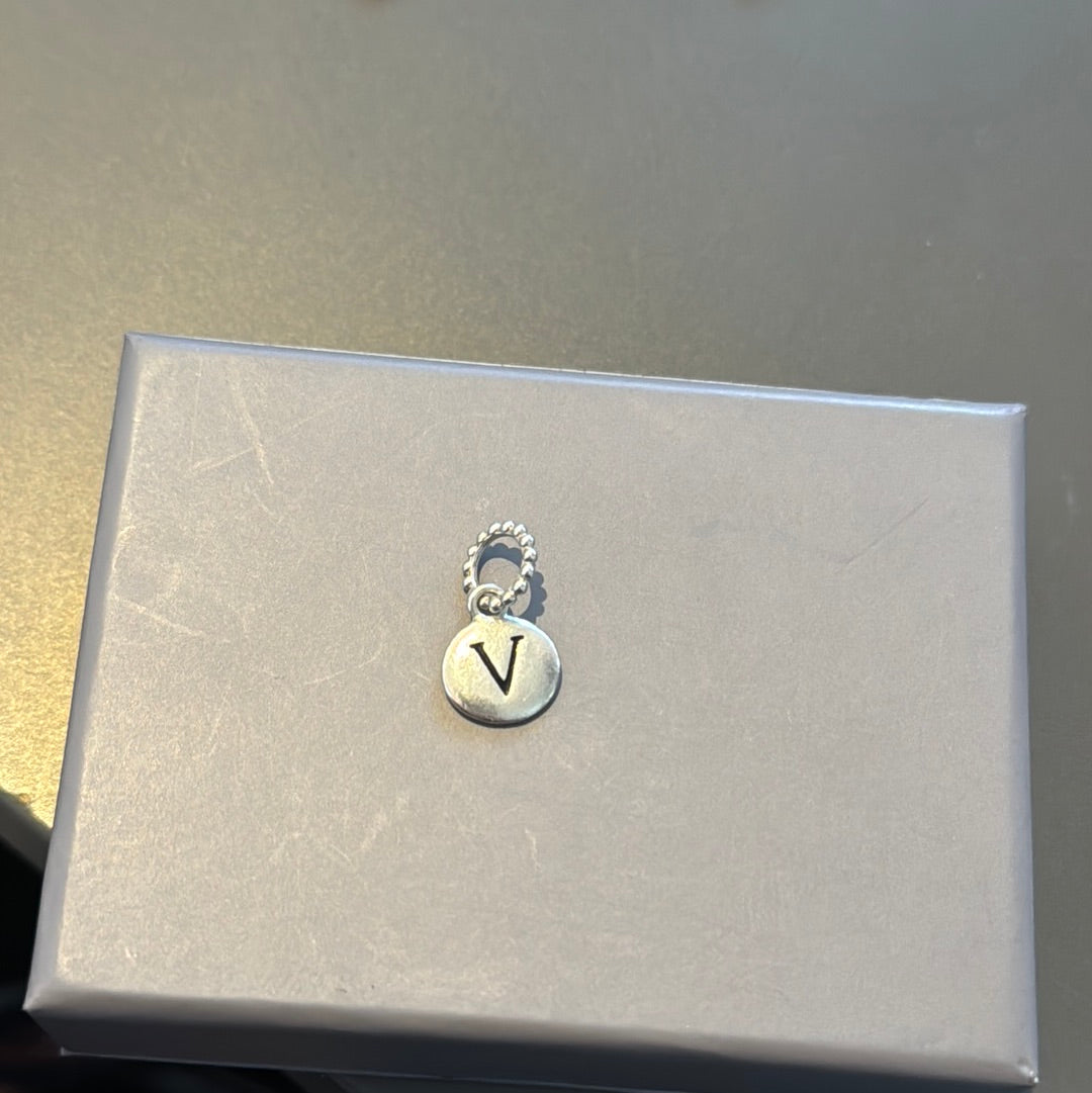 Genuine Chamilia Letter V Initial Dangle Charm