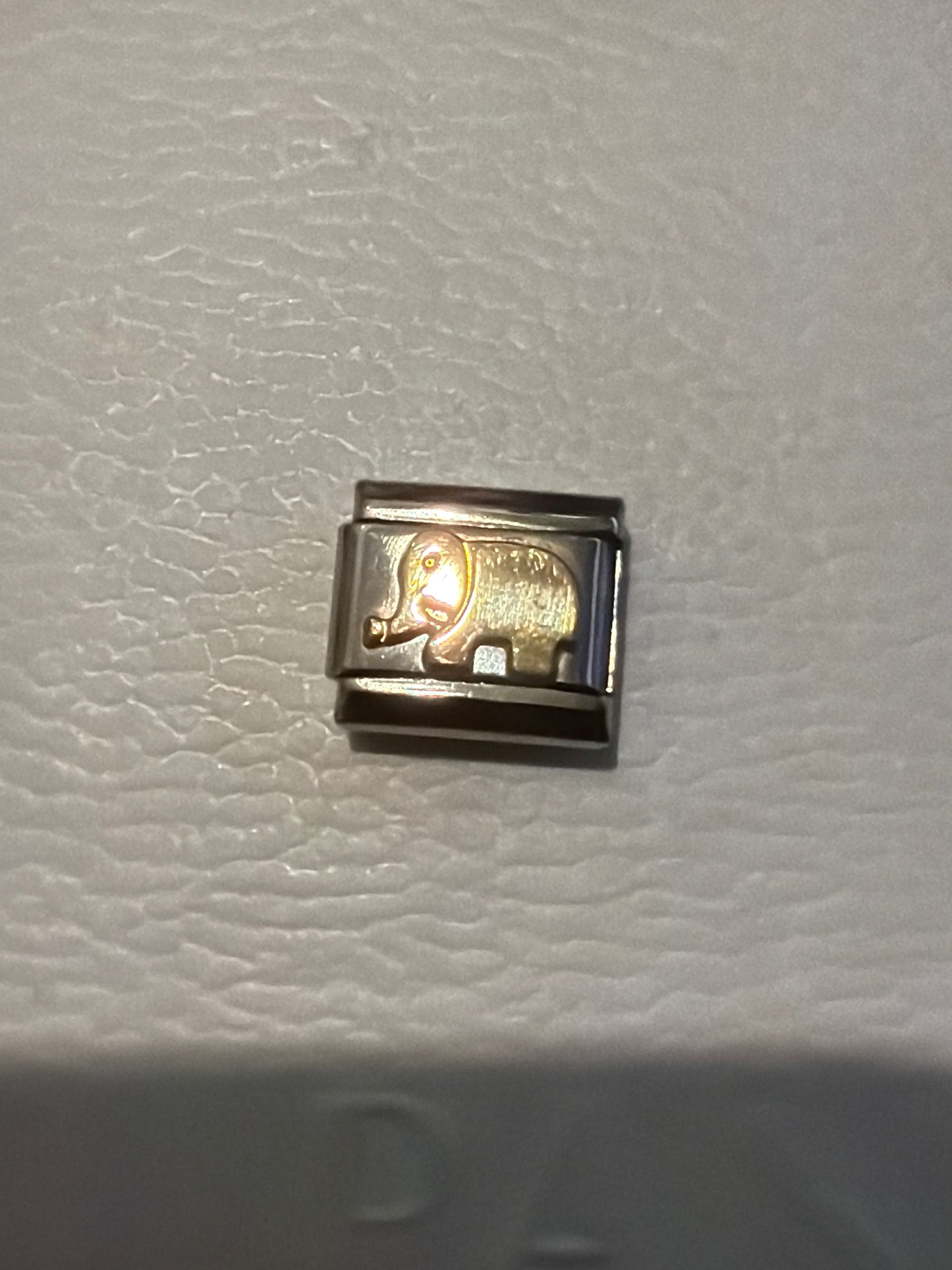 Genuine Nomination Silver Link Charm Gold Elephant