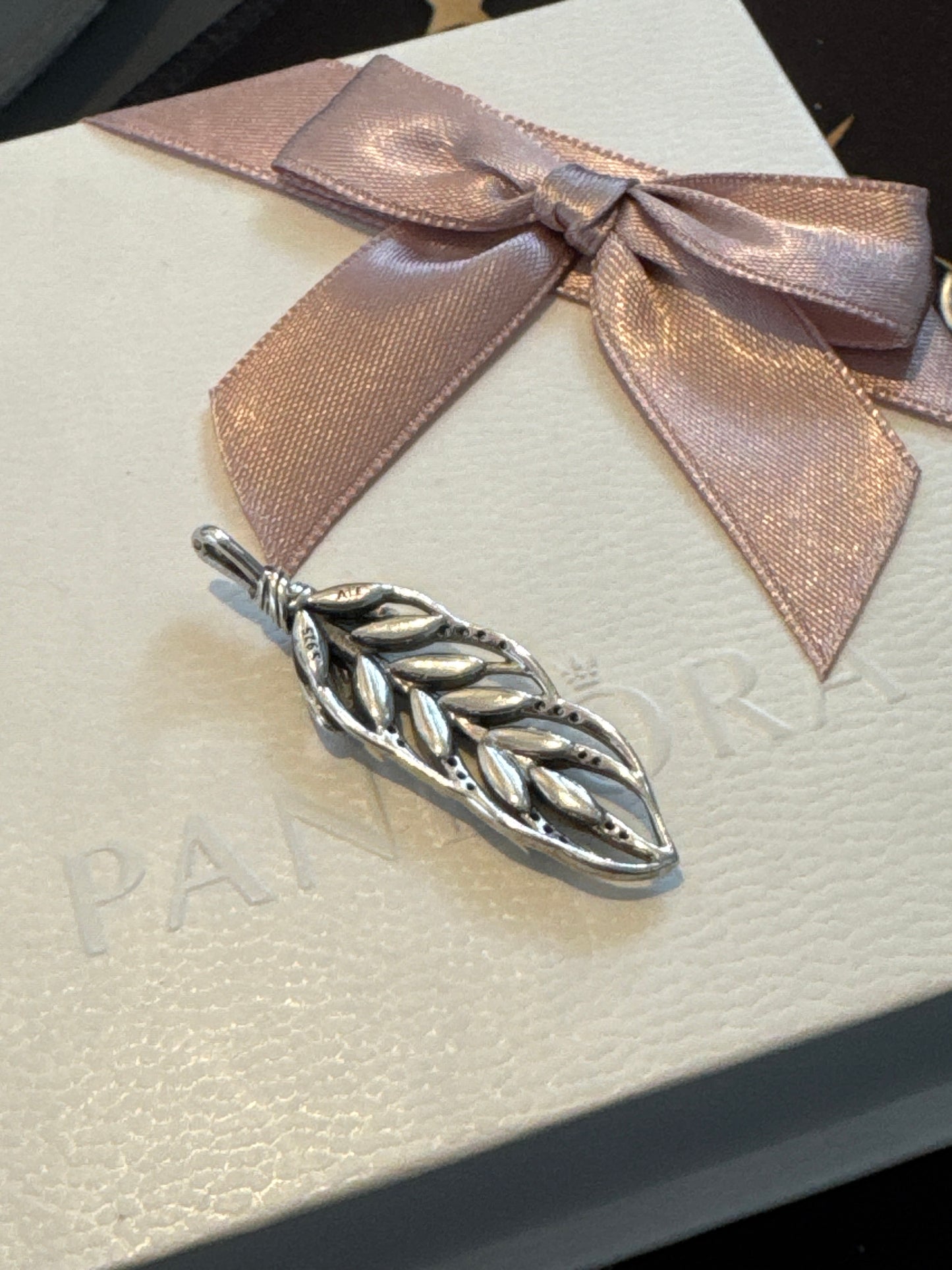 Genuine Pandora Pave floating Grains Wheat Sheaf Pendant