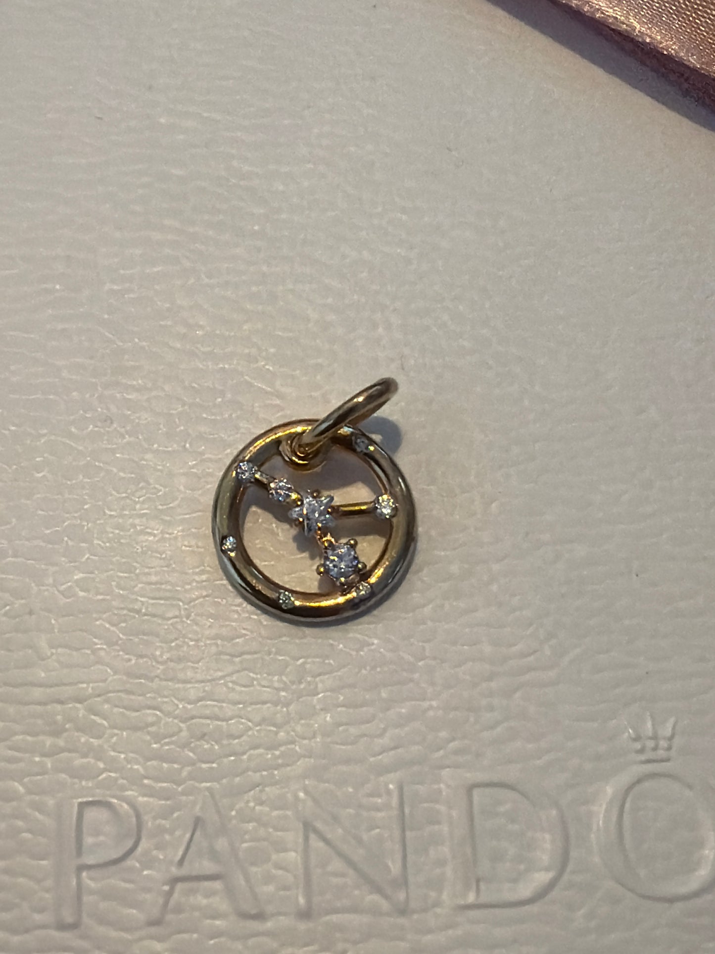 Genuine Pandora Shine Gold Cancer Star Sign Horoscope Dangle Charm