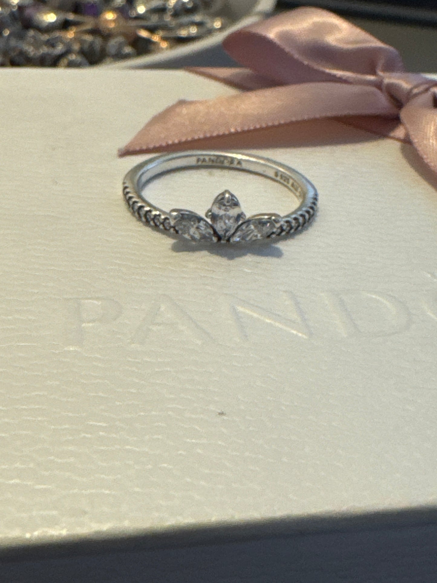 Genuine Pandora Sparkling Herbarium Cluster Ring 58