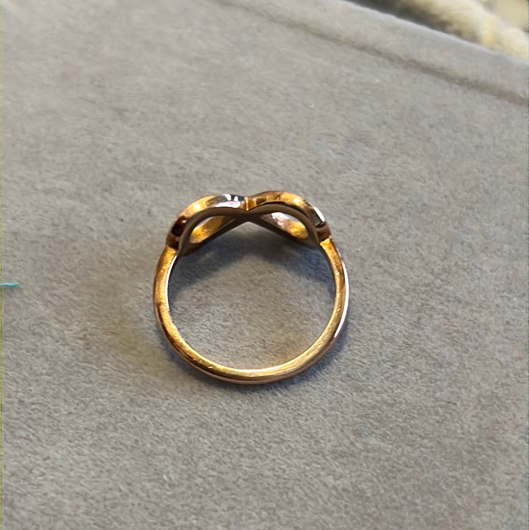 Genuine Thomas Sabo Rose Gold Pave Infinity Ring Size 54