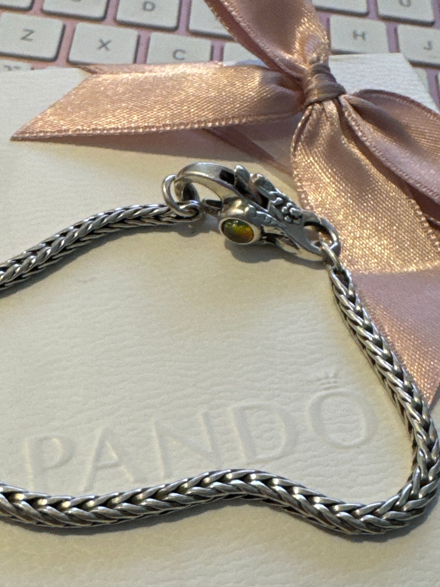 Genuine Trollbeads Mexican Lock RARE HTF  and Chain Bracelet 20cm