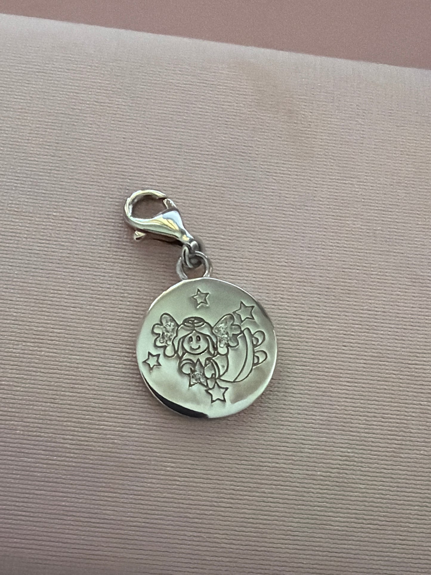Genuine Thomas Sabo Flat Disc Fairy Angel Clip Charm